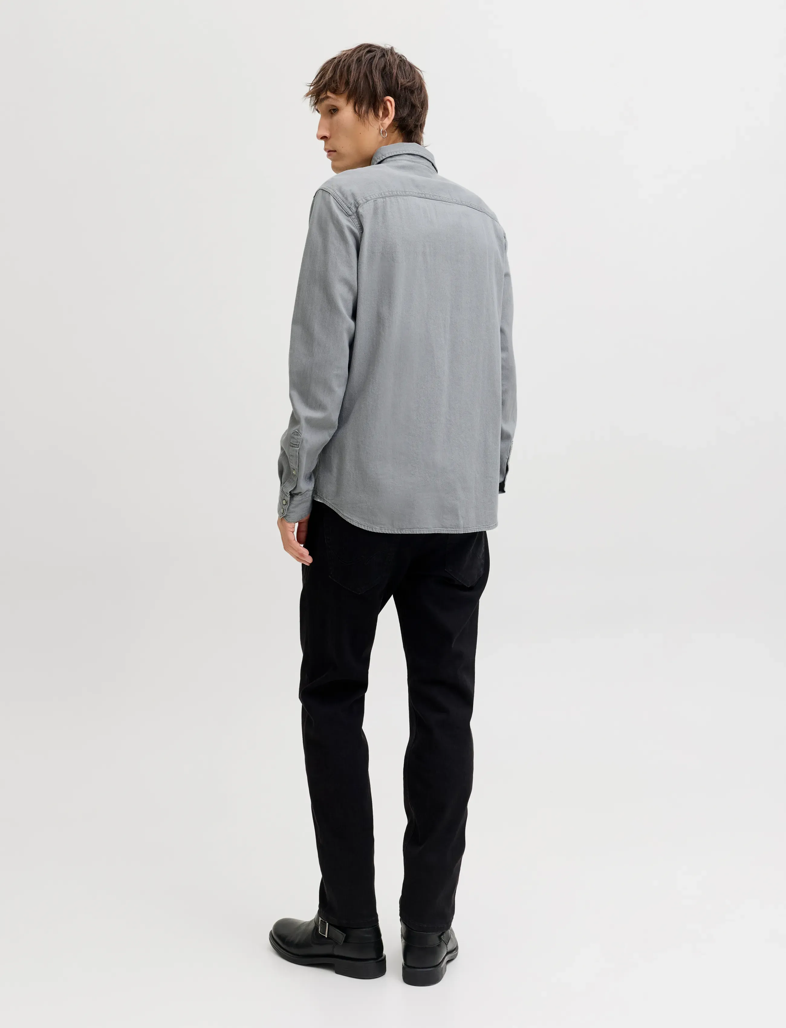 Jack & Jones - JJESHERIDAN SHIRT L/S NOOS - jeansskjortor - light grey denim - 2