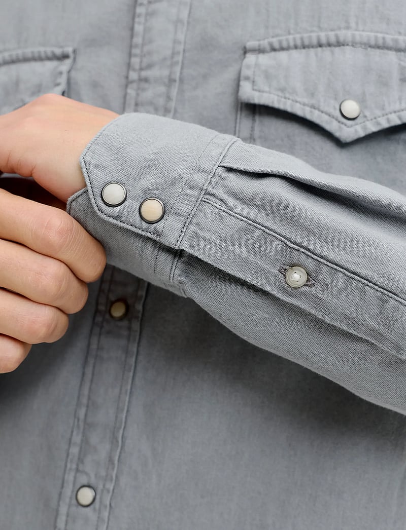 Jack & Jones - JJESHERIDAN SHIRT L/S - teksasärgid - light grey denim - 3