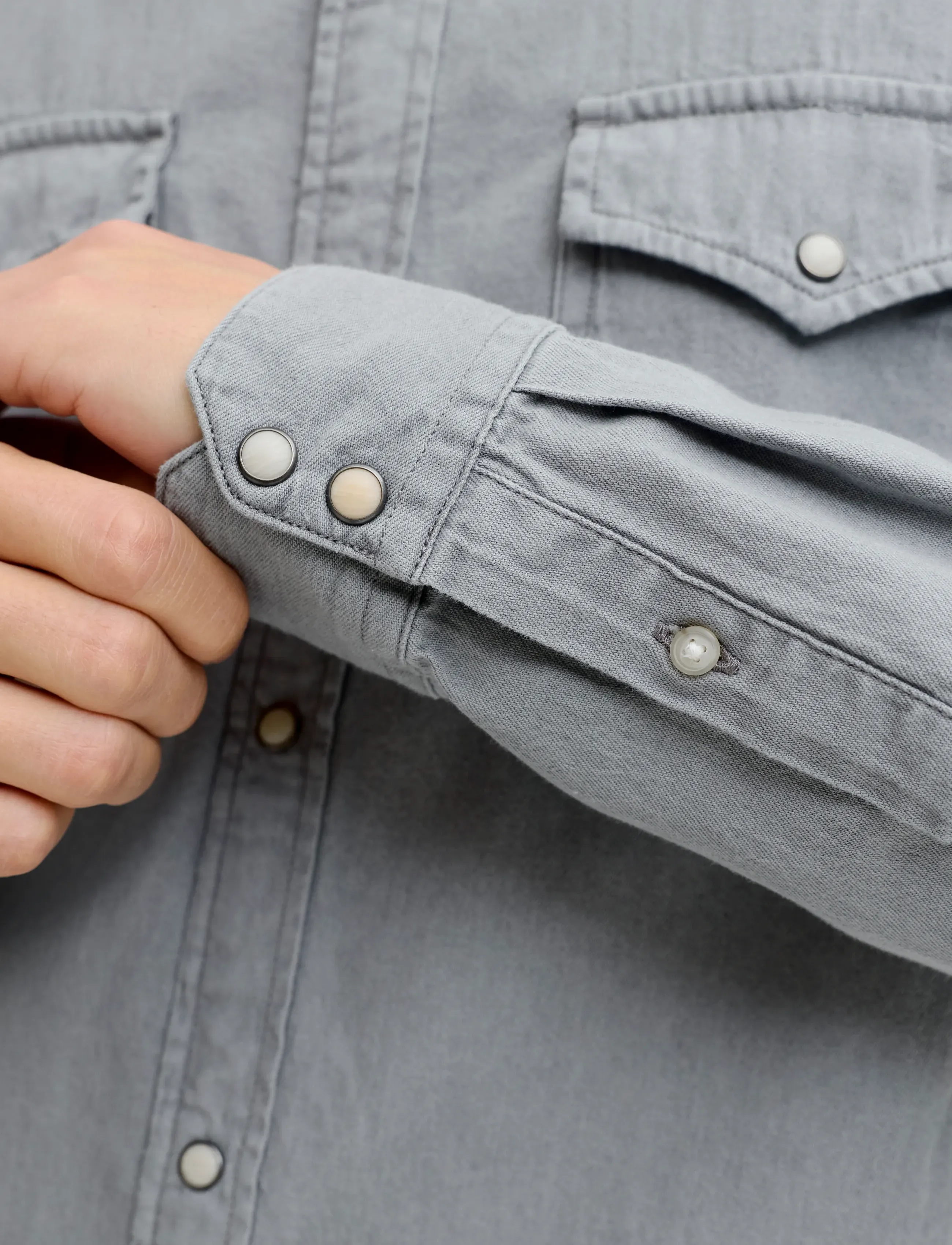 Jack & Jones - JJESHERIDAN SHIRT L/S NOOS - jeansskjortor - light grey denim - 3