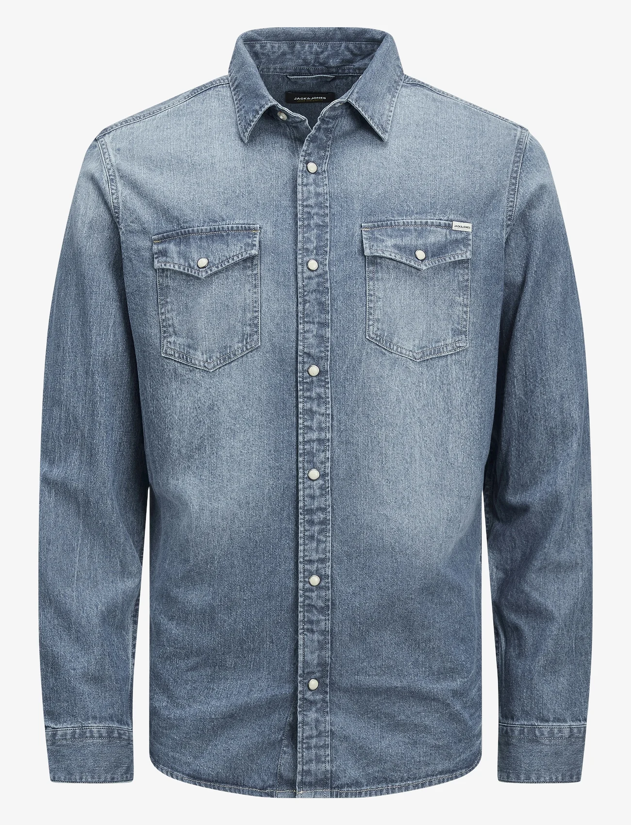 Jack & Jones - JJESHERIDAN SHIRT L/S NOOS - jeansskjortor - medium blue denim - 1