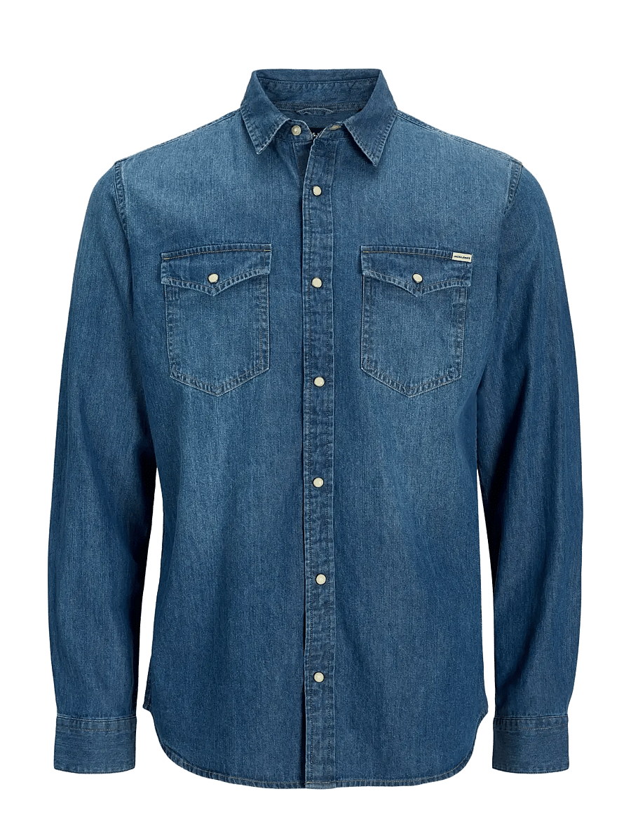 Jack & Jones - JJESHERIDAN SHIRT L/S NOOS - jeanshemden - medium blue denim - 1