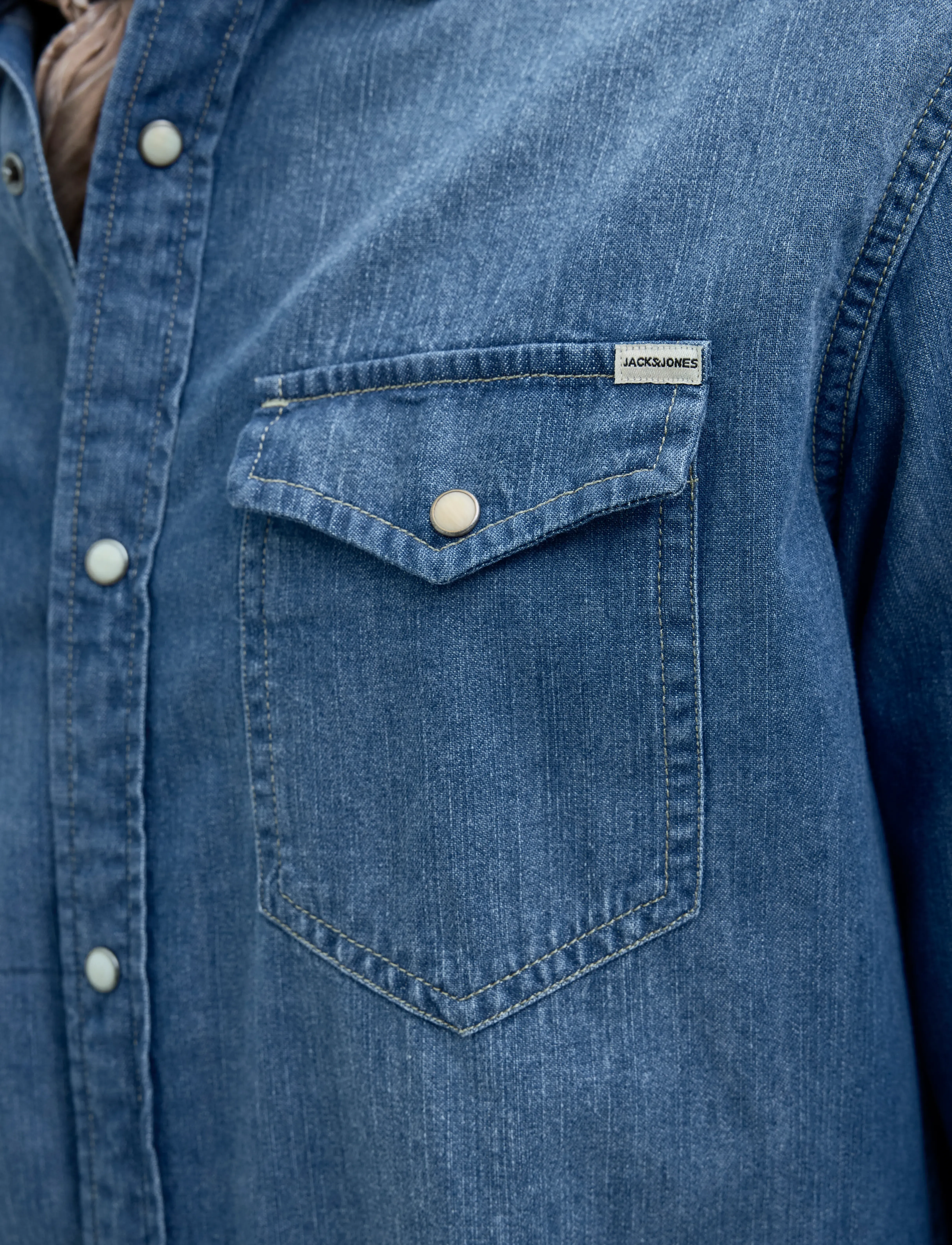 Jack & Jones - JJESHERIDAN SHIRT L/S NOOS - jeanshemden - medium blue denim - 4