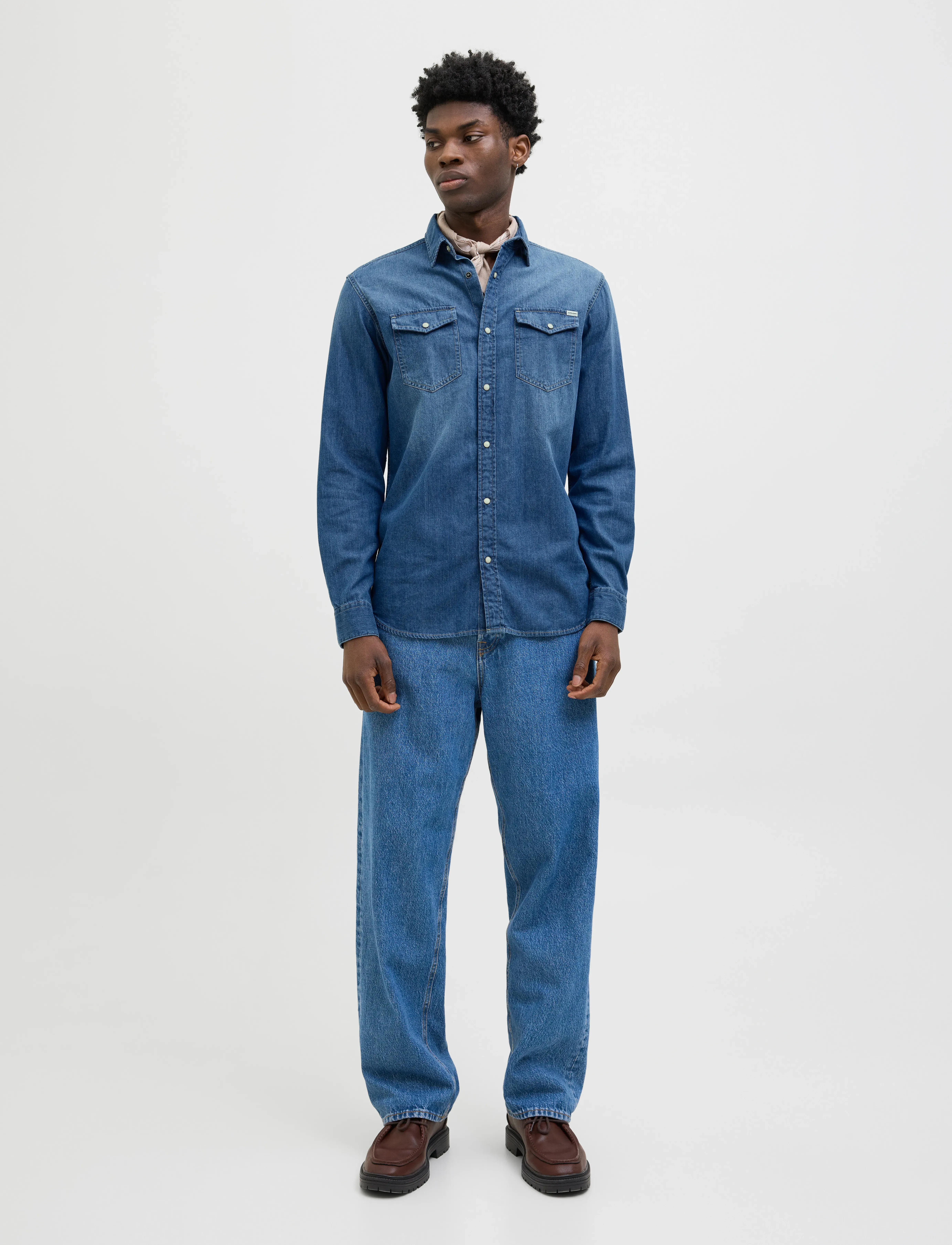 Jack & Jones - JJESHERIDAN SHIRT L/S NOOS - jeanshemden - medium blue denim - 5