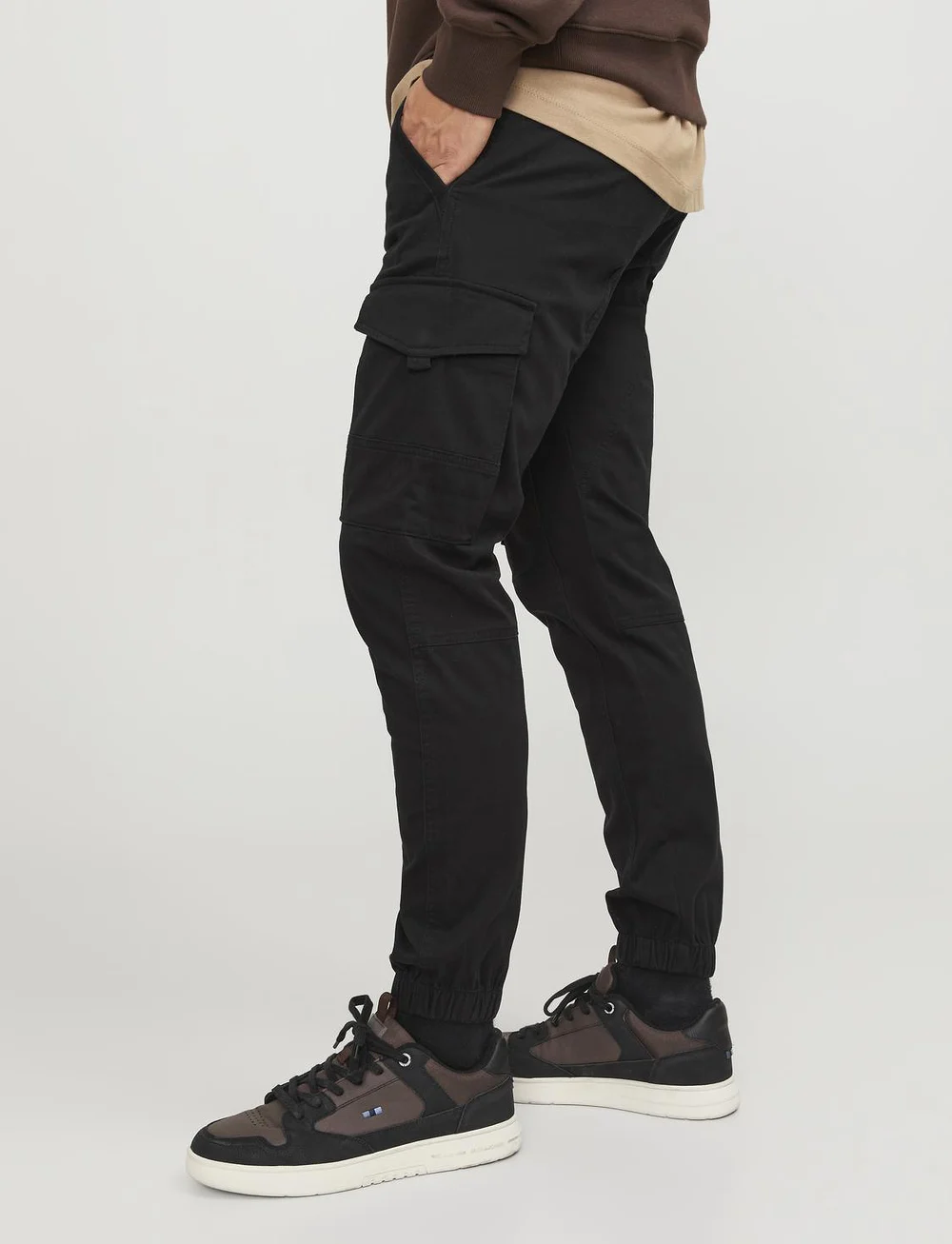 Jack & Jones - JPSTPAUL FLAKE CARGO NOOS - cargobroeken - black - 5