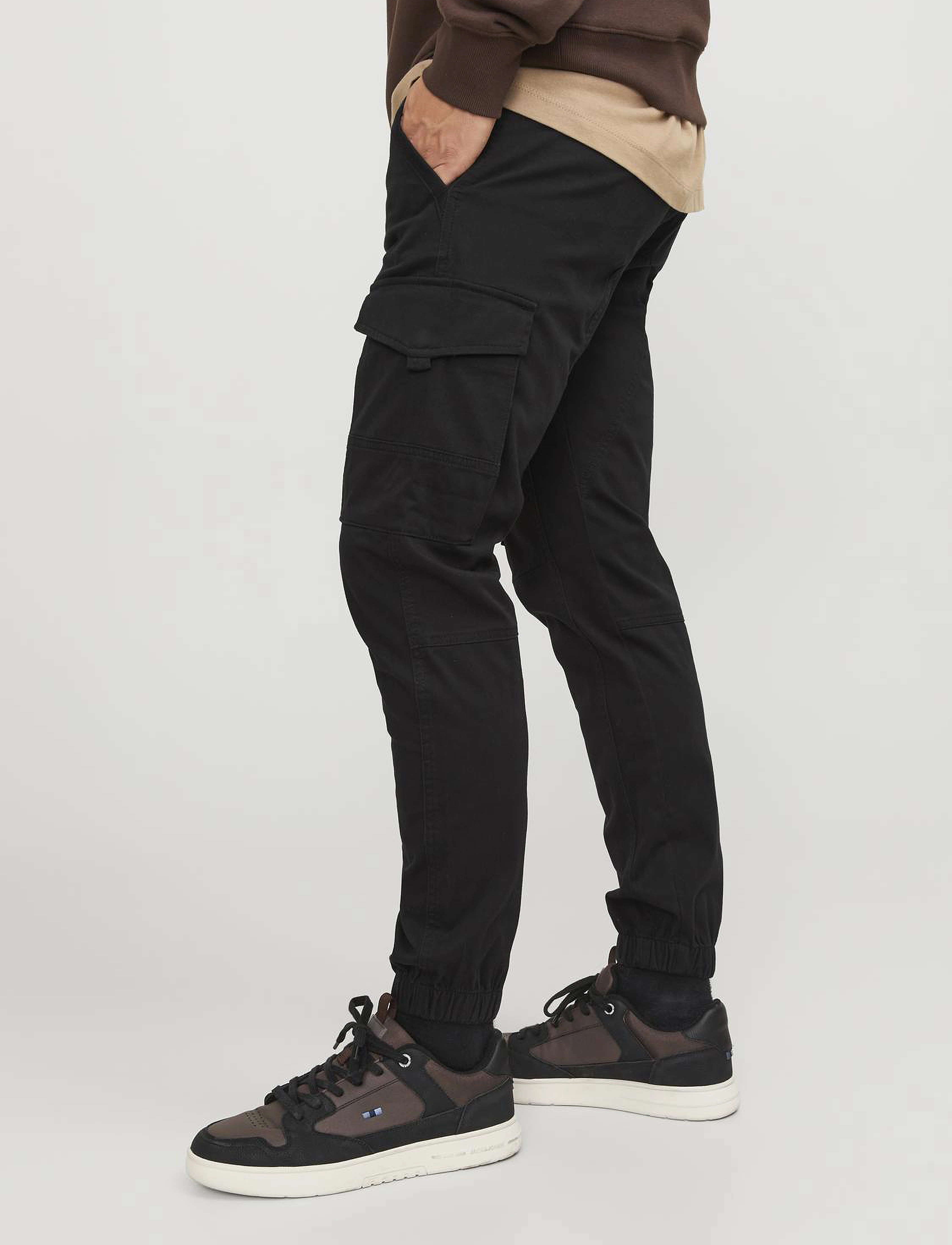 Jack & Jones - JPSTPAUL FLAKE CARGO NOOS - cargo pants - black - 5