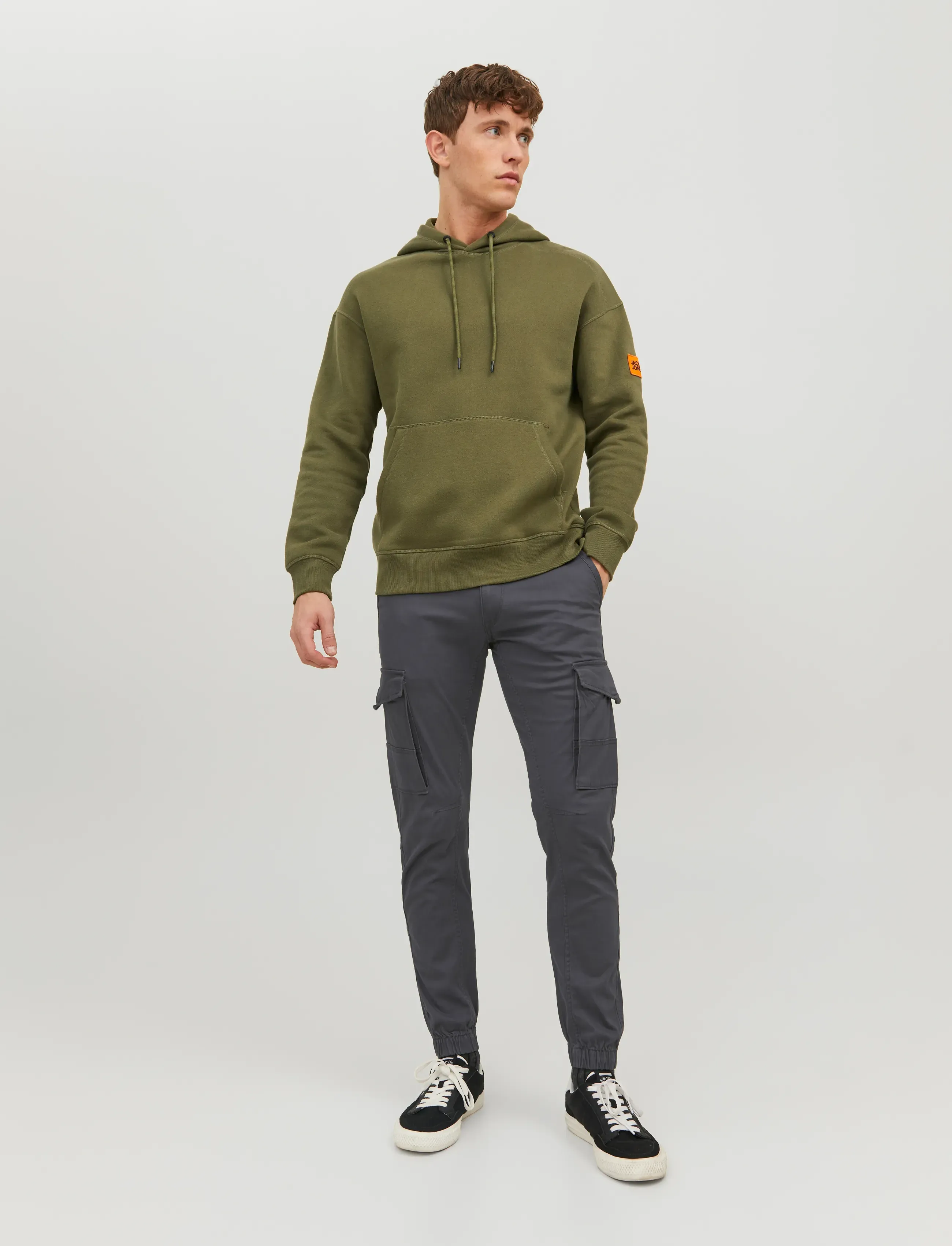 Jack & Jones - JPSTPAUL FLAKE CARGO ASPHALT NOOS - cargo püksid - asphalt - 4