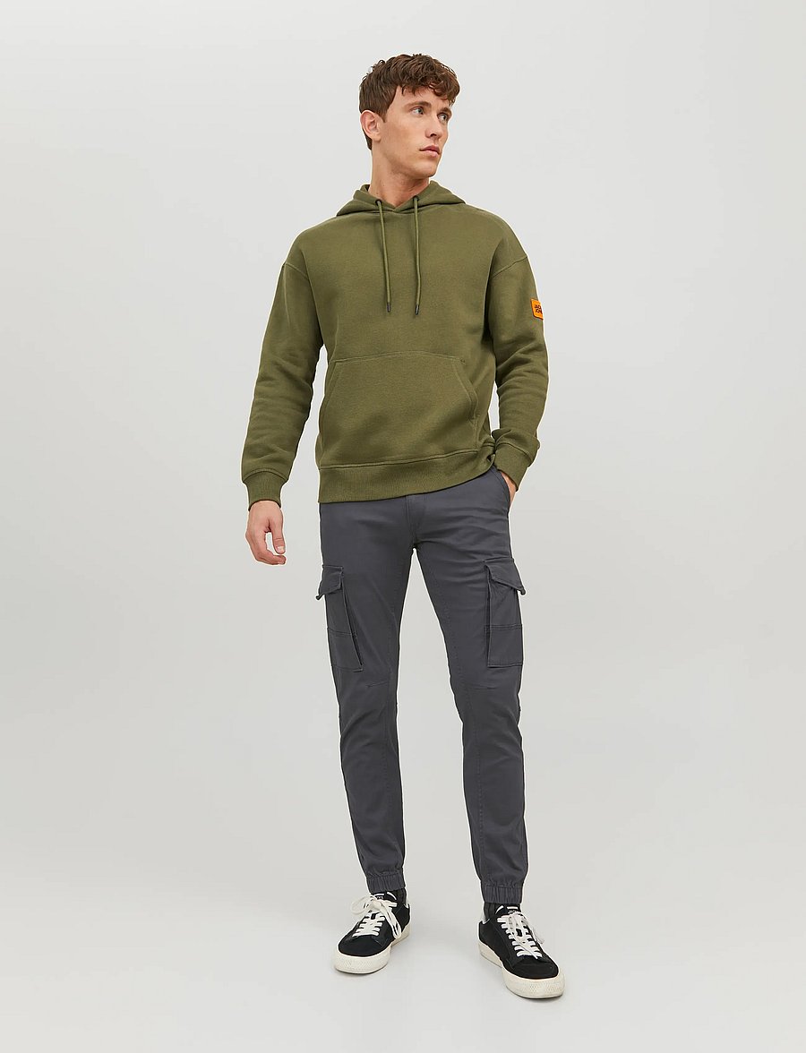 Jack & Jones - JPSTPAUL FLAKE CARGO ASPHALT NOOS - bojówki - asphalt - 4