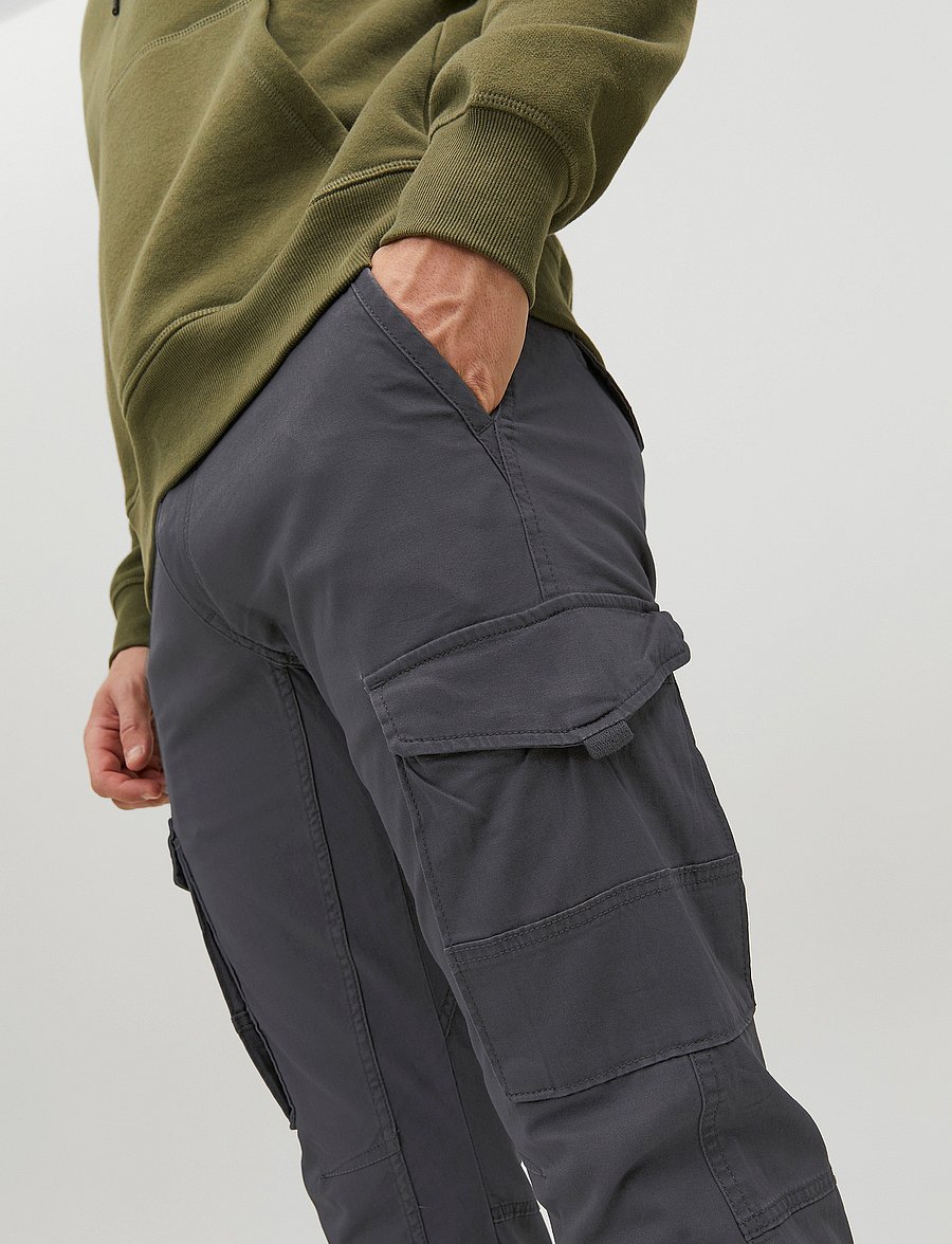 Jack & Jones - JPSTPAUL FLAKE CARGO ASPHALT NOOS - bojówki - asphalt - 5