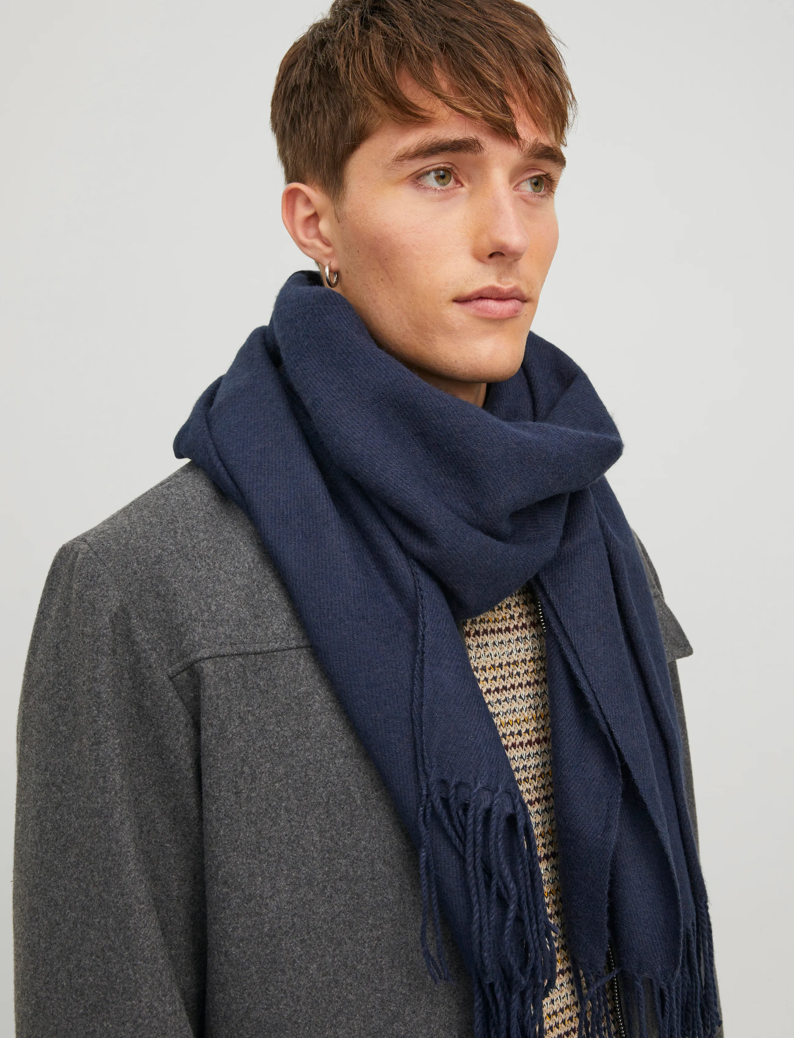 Jack & Jones - JACSOLID WOVEN SCARF SN - accessories - navy blazer - 4