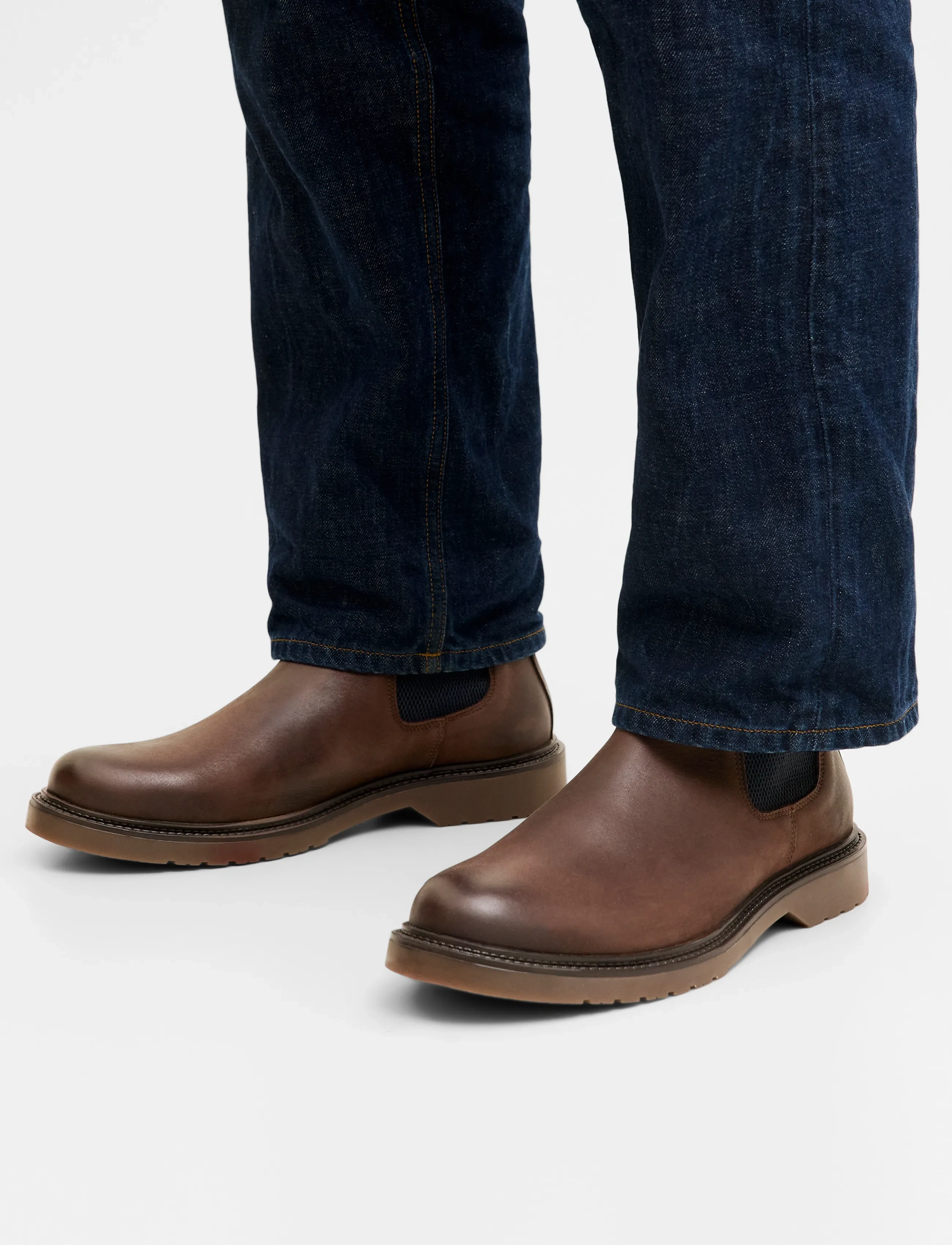 Jack & Jones JFWLEYTON LEATHER SN - Tänavastiil - BROWN STONE / brown