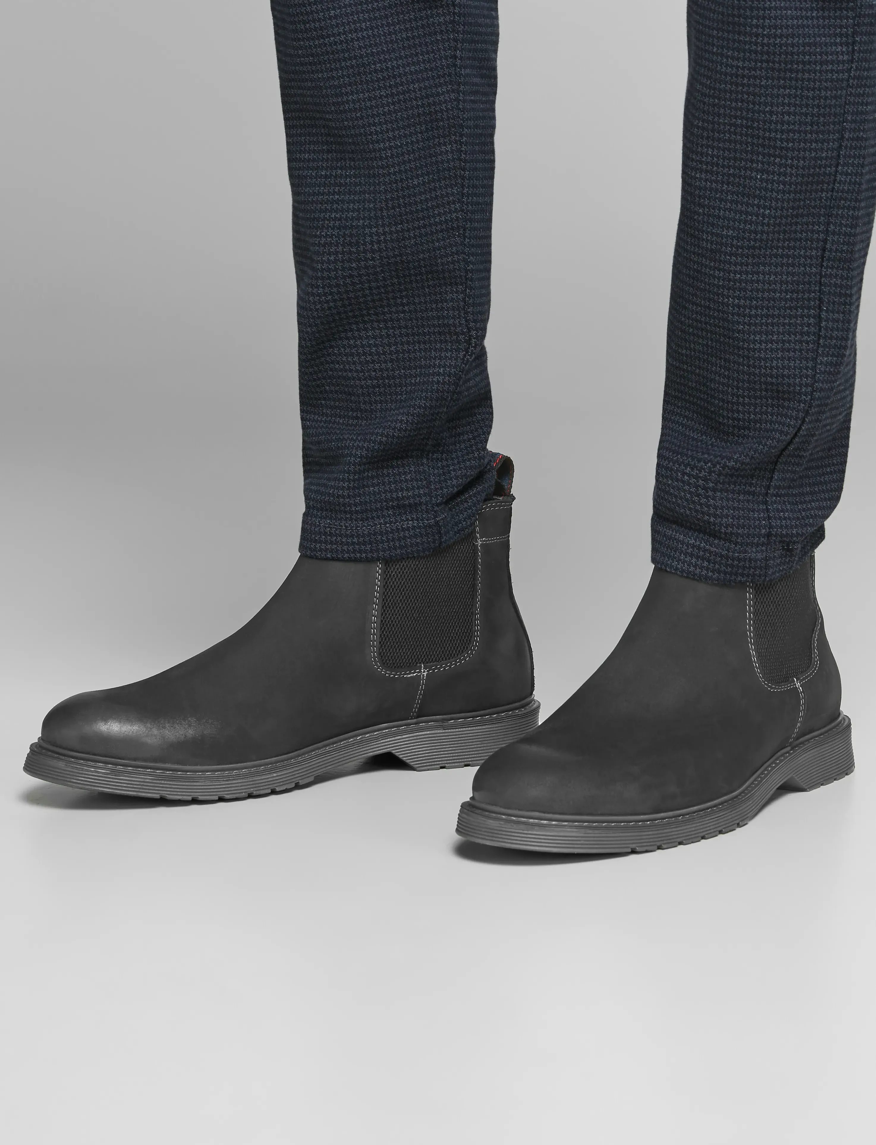 Jack & Jones JFWLEYTON LEATHER SN - Kollektionen - PIRATE BLACK / black