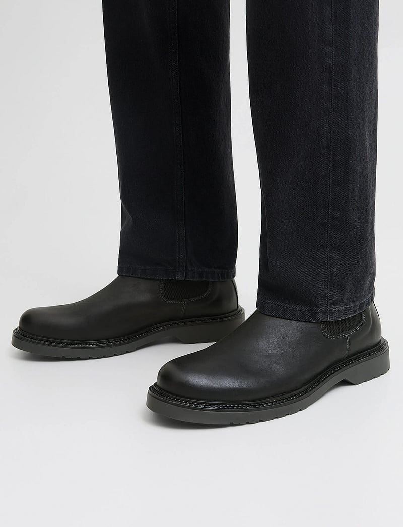 Jack & Jones - JFWLEYTON LEATHER SN - chelsea boots - pirate black - 0