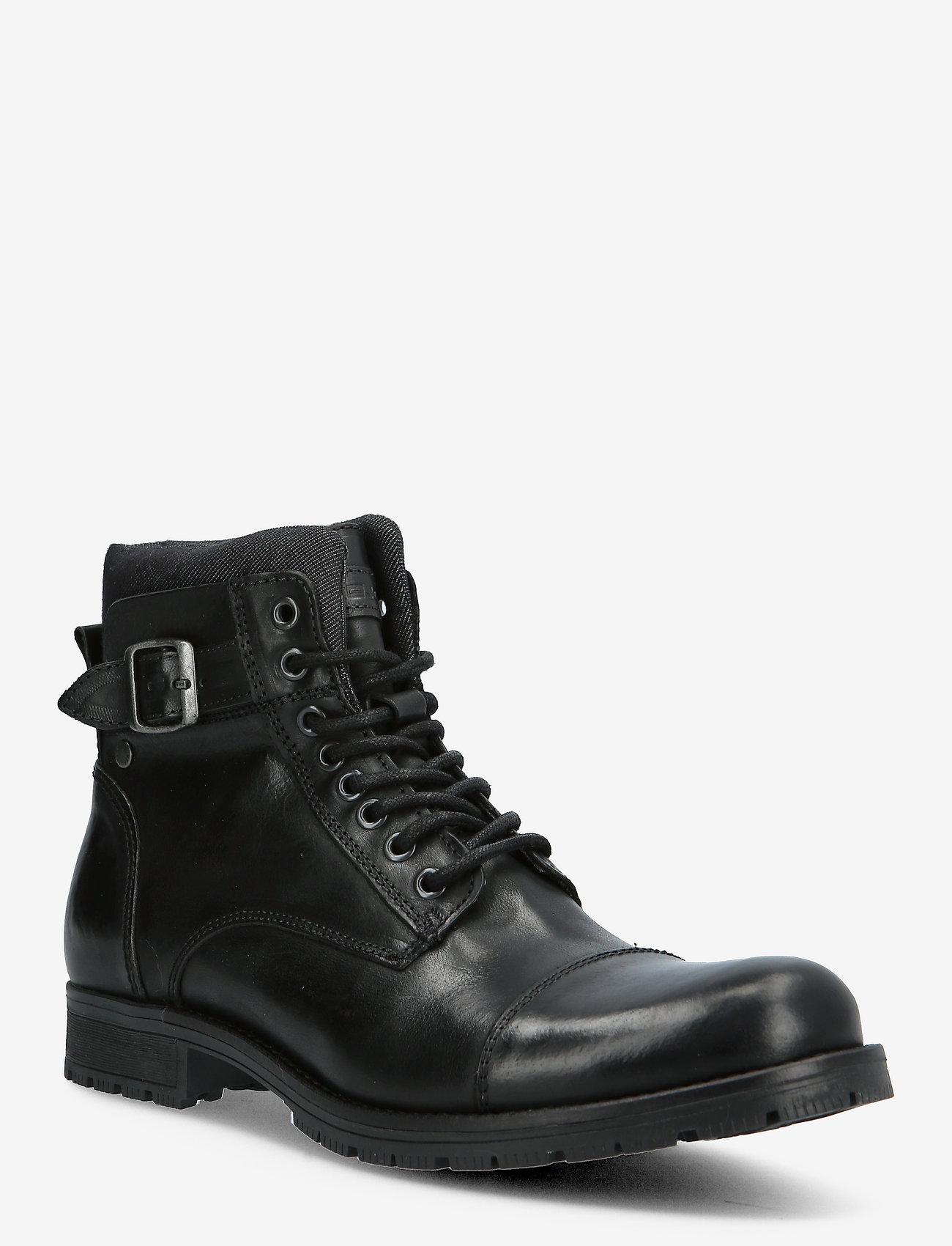 Jack & Jones - JFWALBANY LEATHER ANTHRACITE SN - lace ups - anthracite - 0