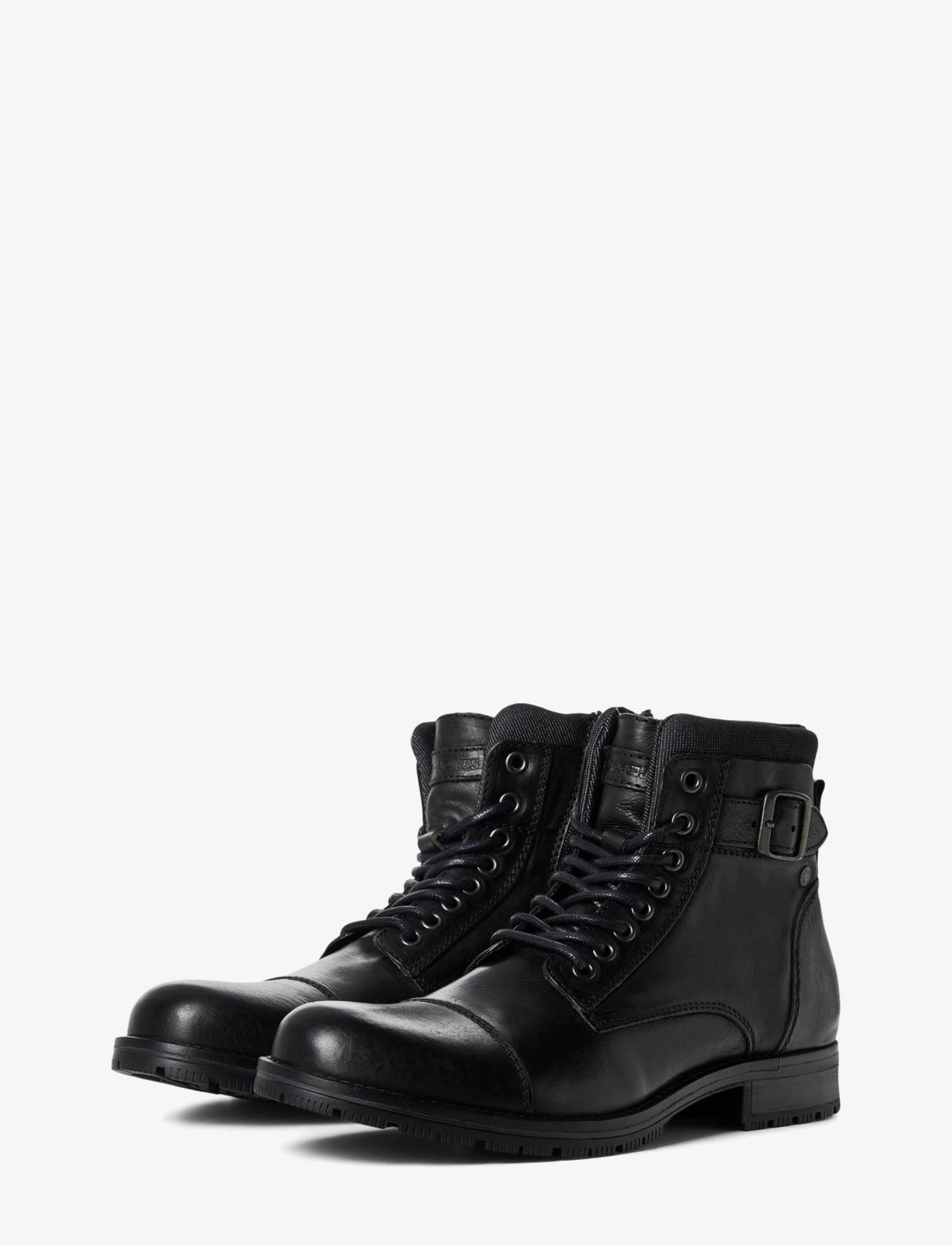 Jack & Jones - JFWALBANY LEATHER ANTHRACITE SN - kängor med snörning - anthracite - 3