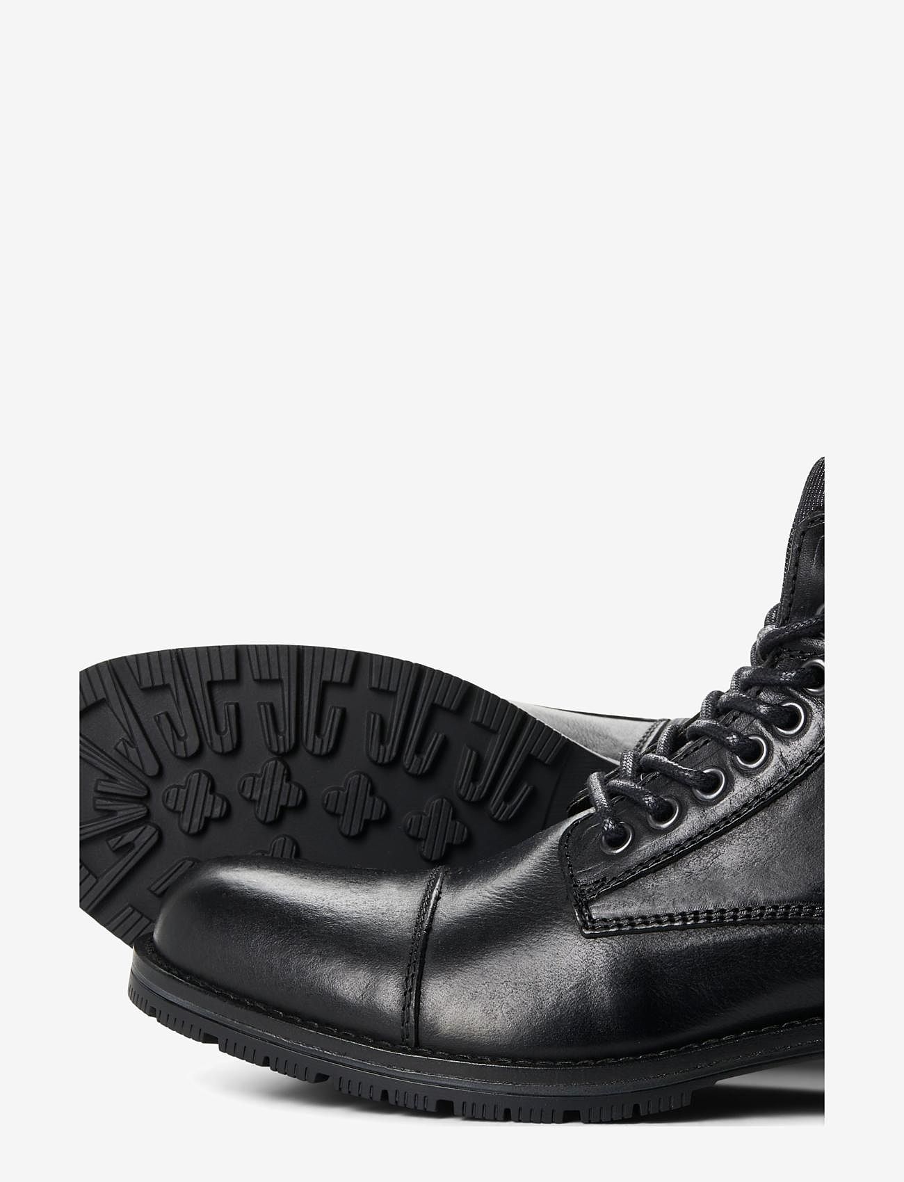 Jack & Jones - JFWALBANY LEATHER ANTHRACITE SN - støvler med snøre - anthracite - 5