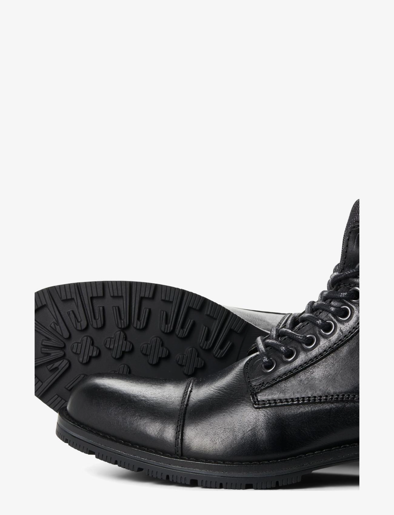 Jack & Jones - JFWALBANY LEATHER ANTHRACITE SN - kängor med snörning - anthracite - 5