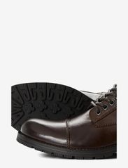 Jack & Jones - JFWALBANY LEATHER BROWN STONE SN - med snøring - brown stone - 4