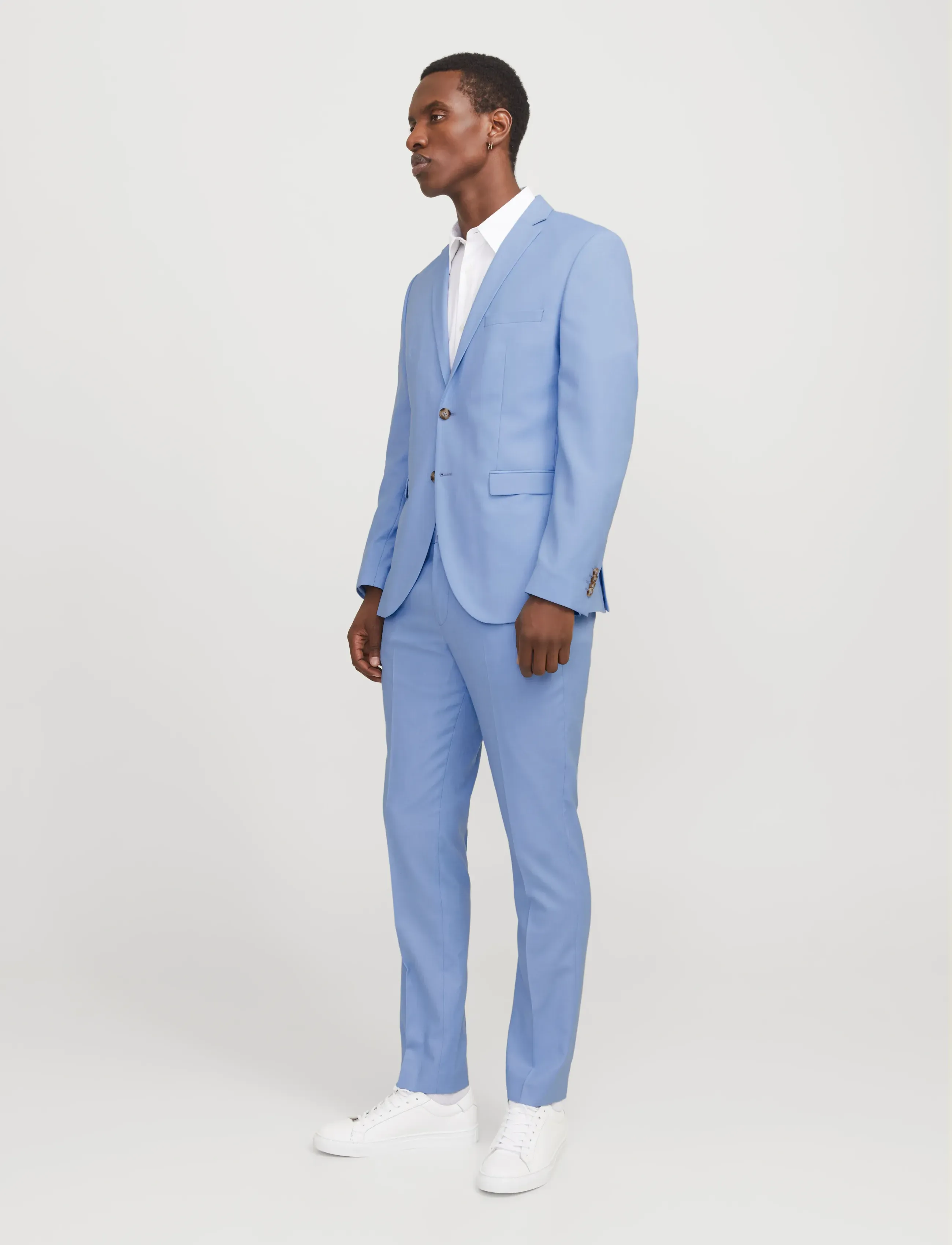 Jack & Jones - JPRSOLARIS BLAZER NOOS - Ühe rinnatisega pintsakud - chambray blue - 3