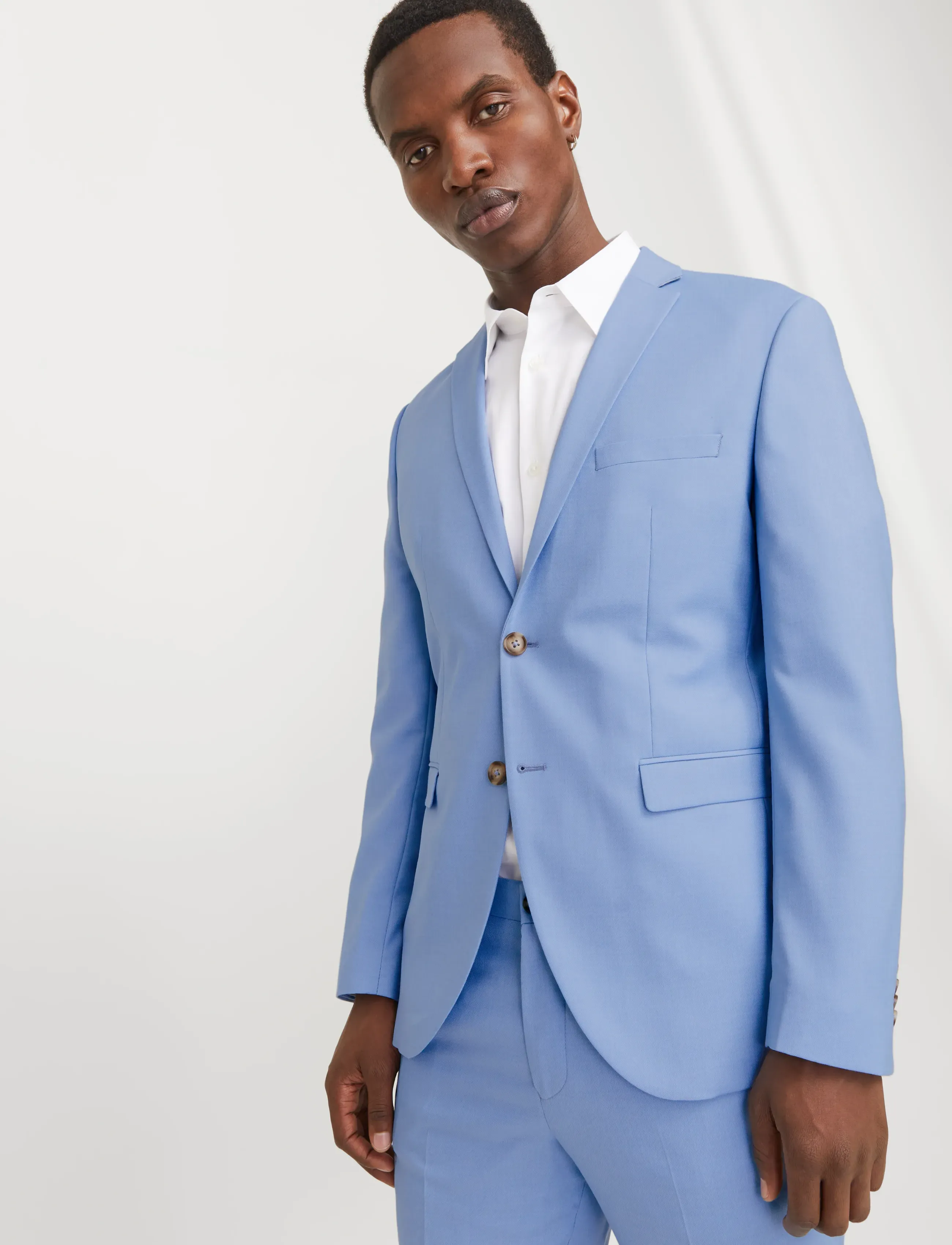 Jack & Jones - JPRSOLARIS BLAZER NOOS - Ühe rinnatisega pintsakud - chambray blue - 5