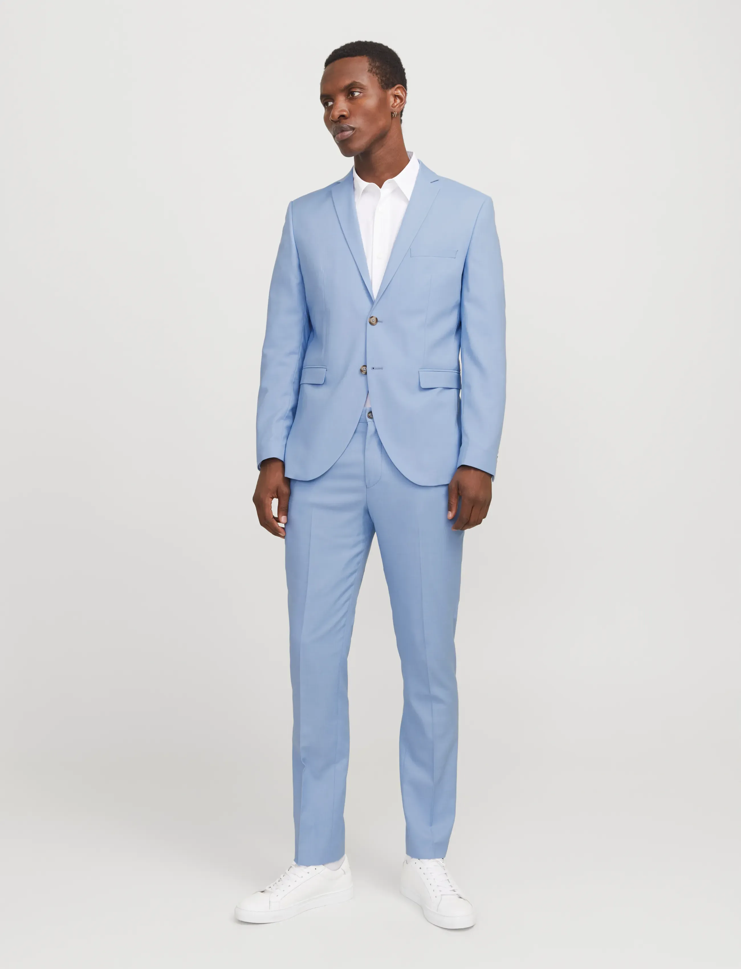 Jack & Jones - JPRSOLARIS TROUSER NOOS - suit trousers - chambray blue - 4