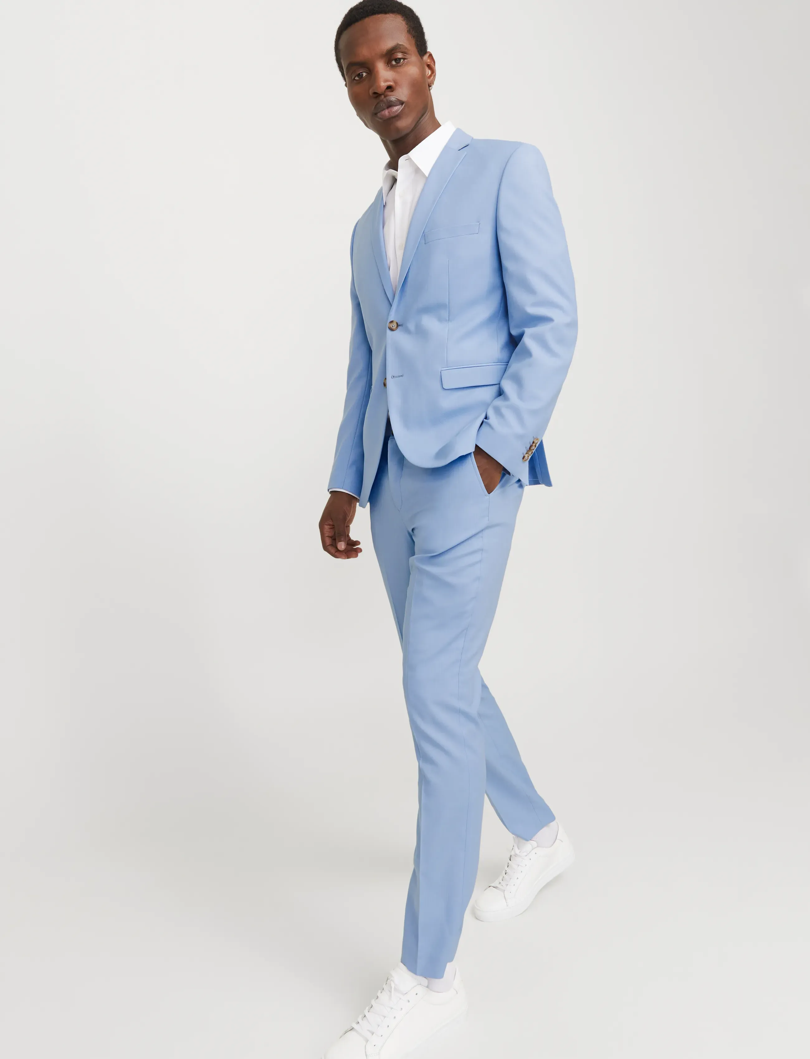Jack & Jones - JPRSOLARIS TROUSER NOOS - suit trousers - chambray blue - 5