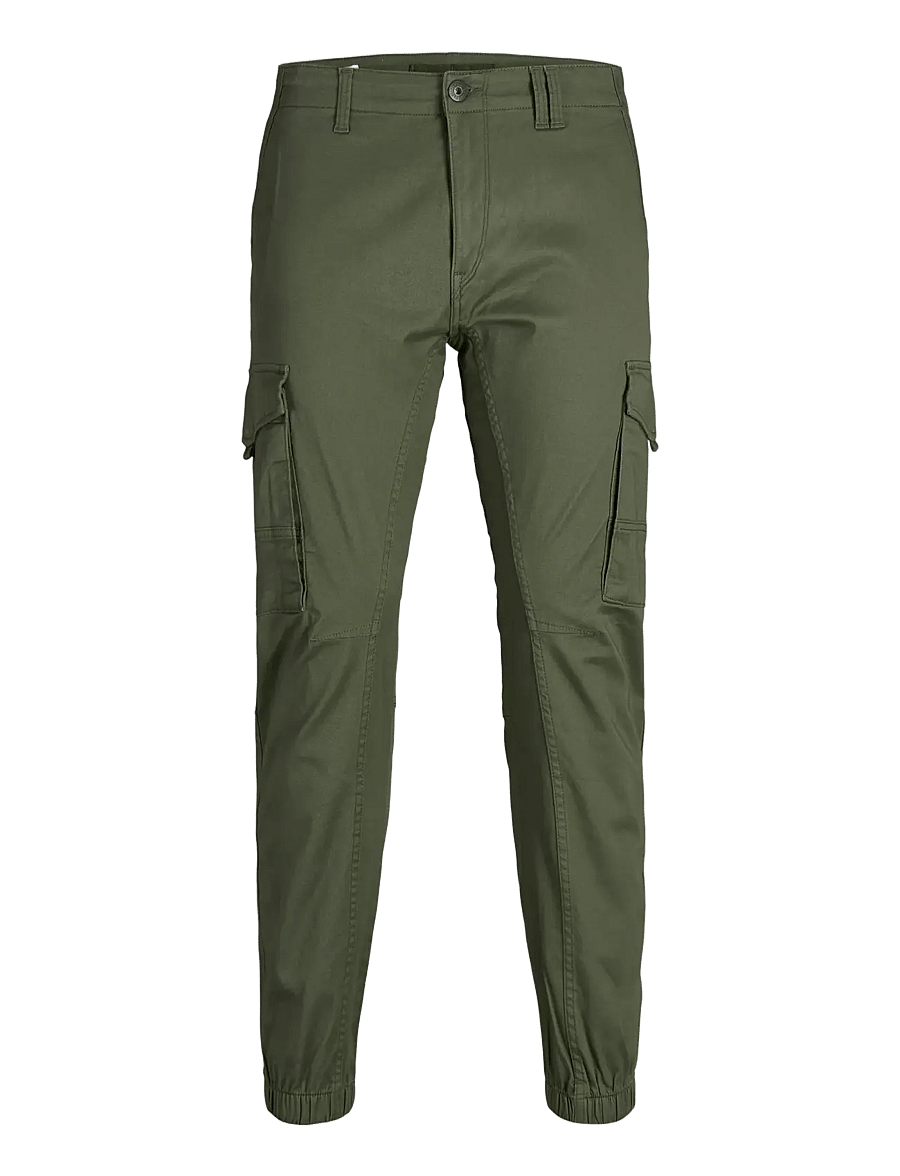 Jack & Jones - JPSTPAUL FLAKE CARGO OLIVE NIGHT NOOS - cargohosen - olive night - 1