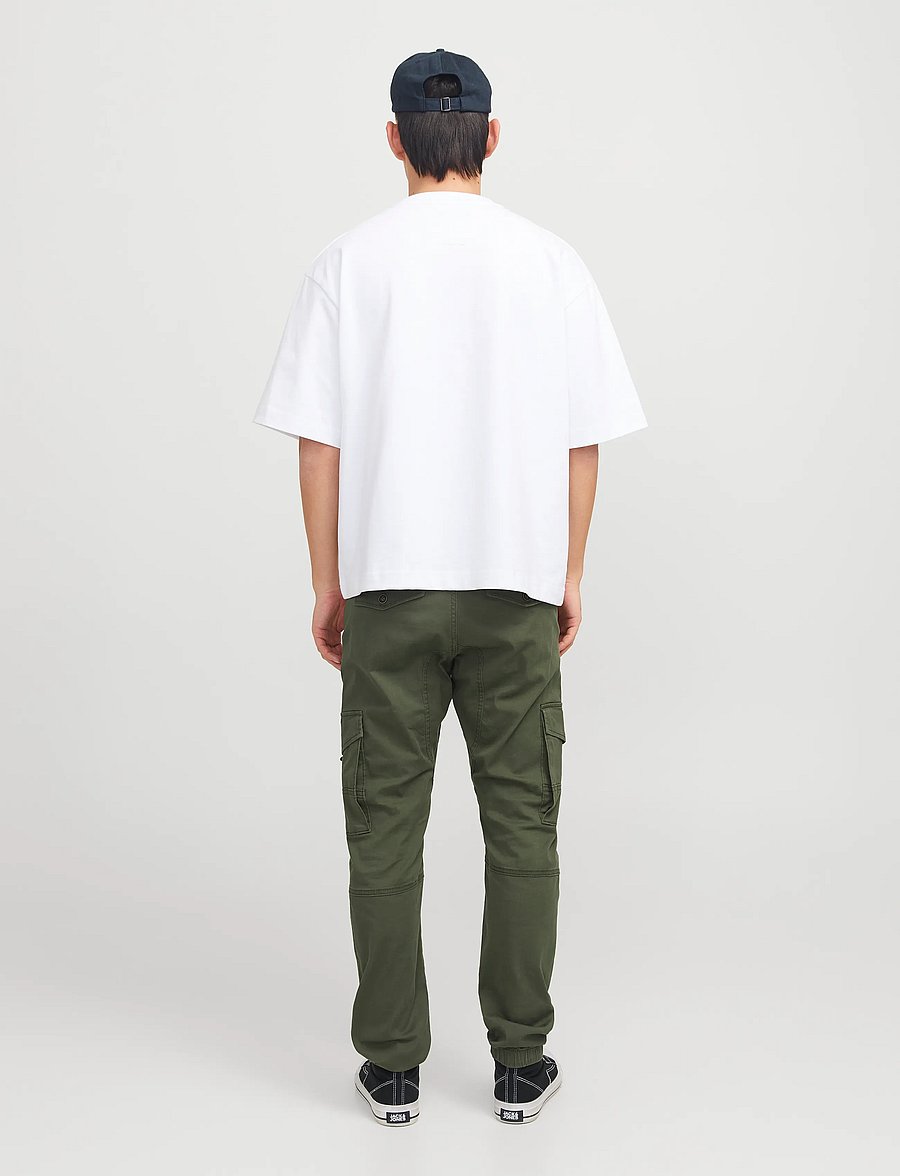 Jack & Jones - JPSTPAUL FLAKE CARGO OLIVE NIGHT NOOS - cargohosen - olive night - 3