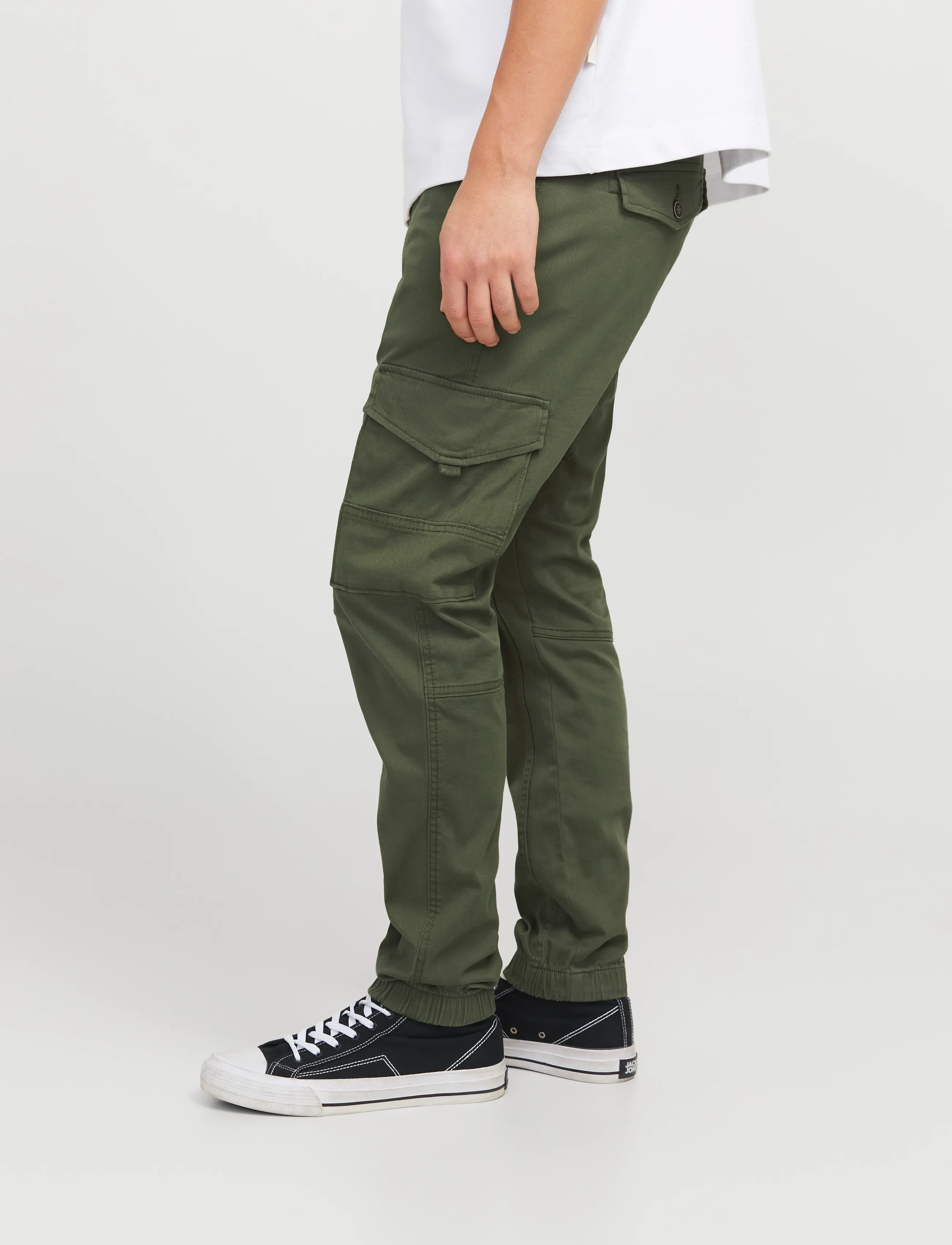 Jack & Jones - JPSTPAUL FLAKE CARGO OLIVE NIGHT NOOS - „cargo" stiliaus kelnės - olive night - 5