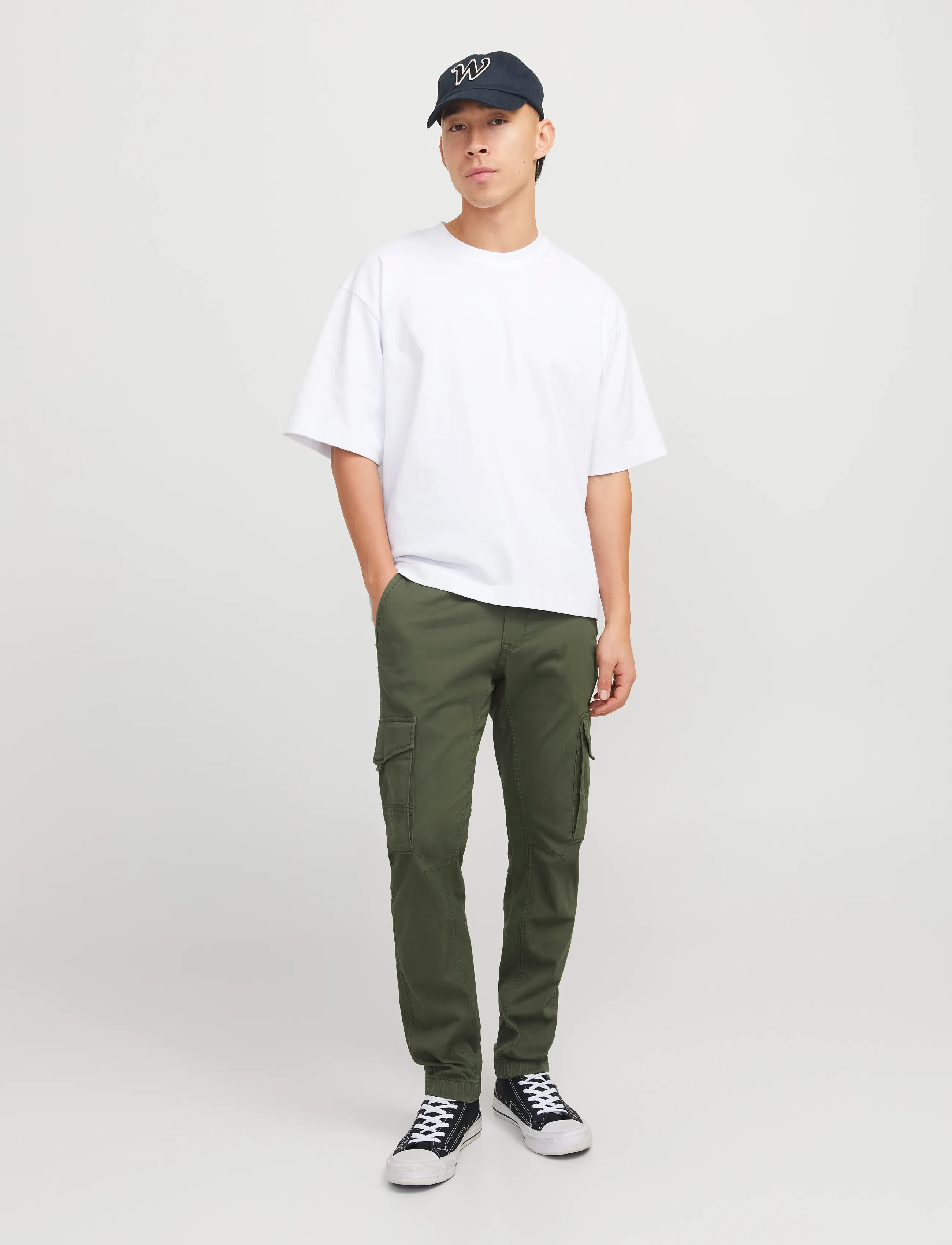 JACK & JONES Jpstpaul Flake Cargo Olive Night Noos cargobyxor herr – bild 6
