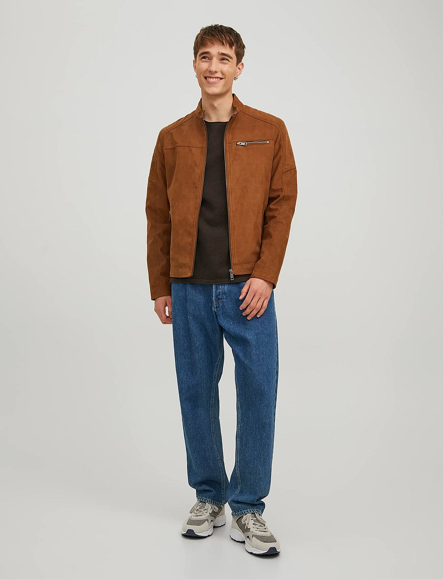 Jack & Jones - JJEROCKY JACKET NOOS - fall jackets - cognac - 0