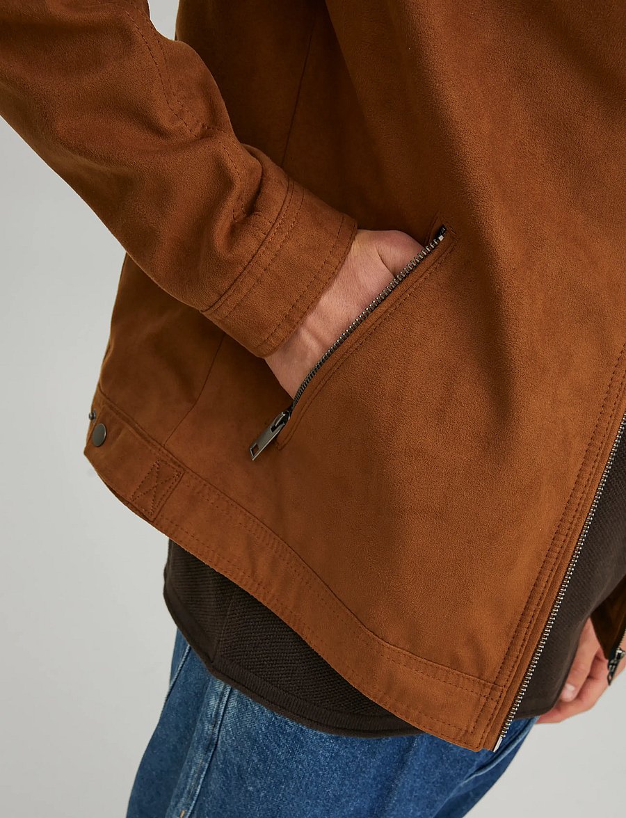 Jack & Jones - JJEROCKY JACKET NOOS - fall jackets - cognac - 4