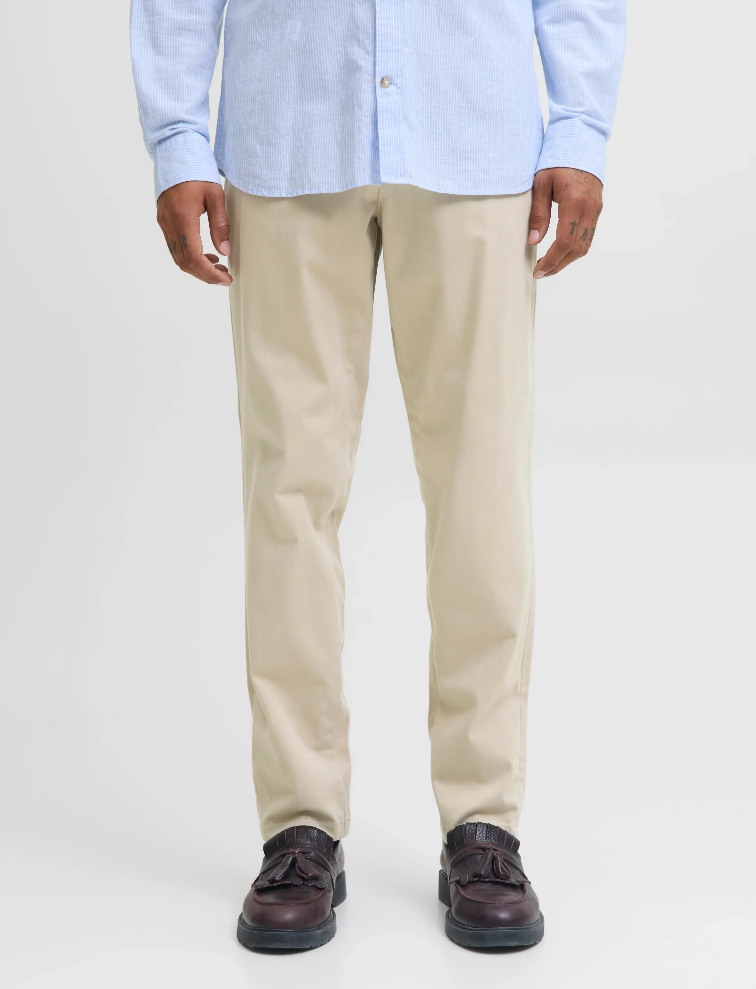 Jack & Jones JPSTMARCO BOWIE NOOS - Püksid - OXFORD TAN / cream
