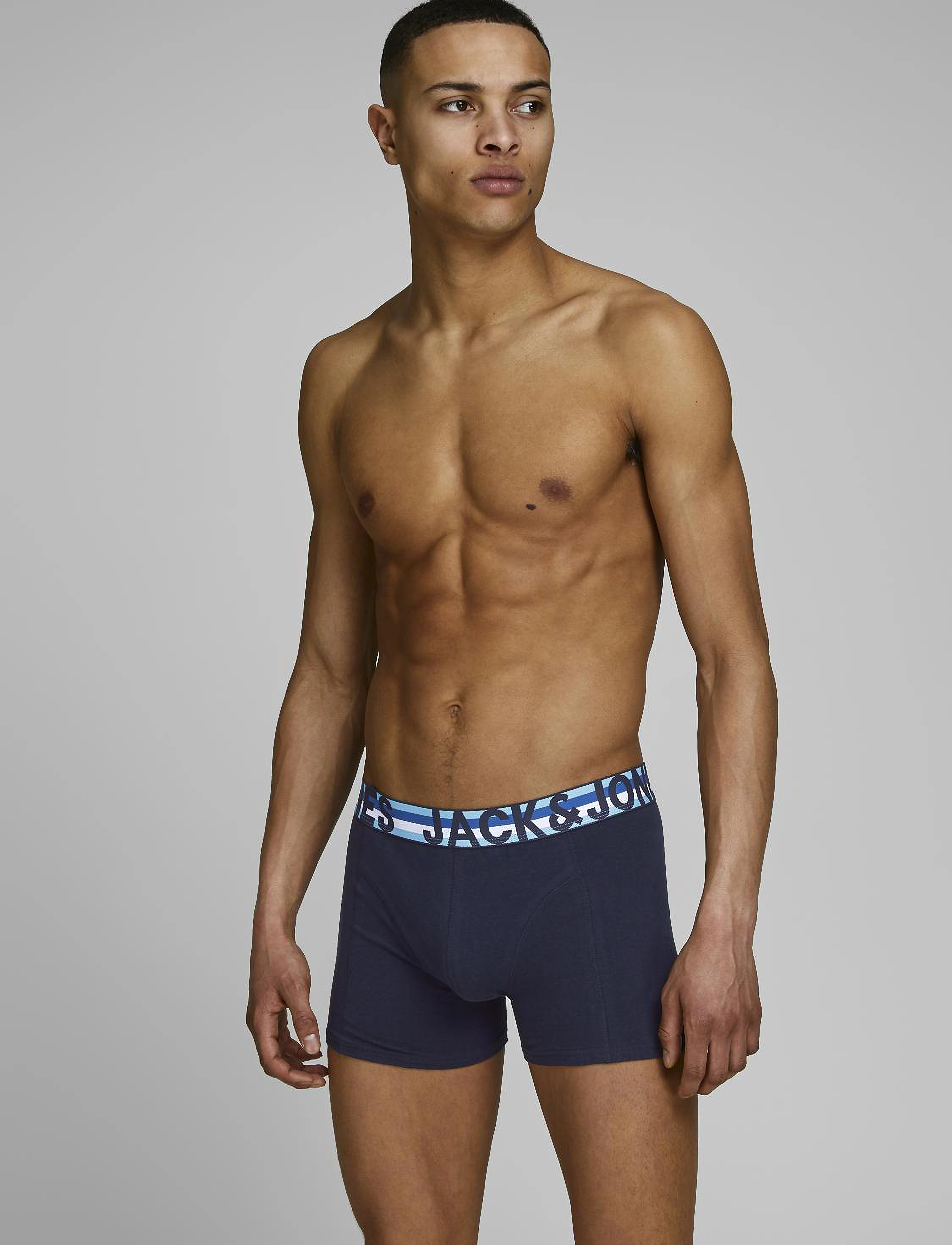 Jack & Jones JACHENRIK TRUNKS 3 PACK NOOS - Streetstyle - BLACK / navy