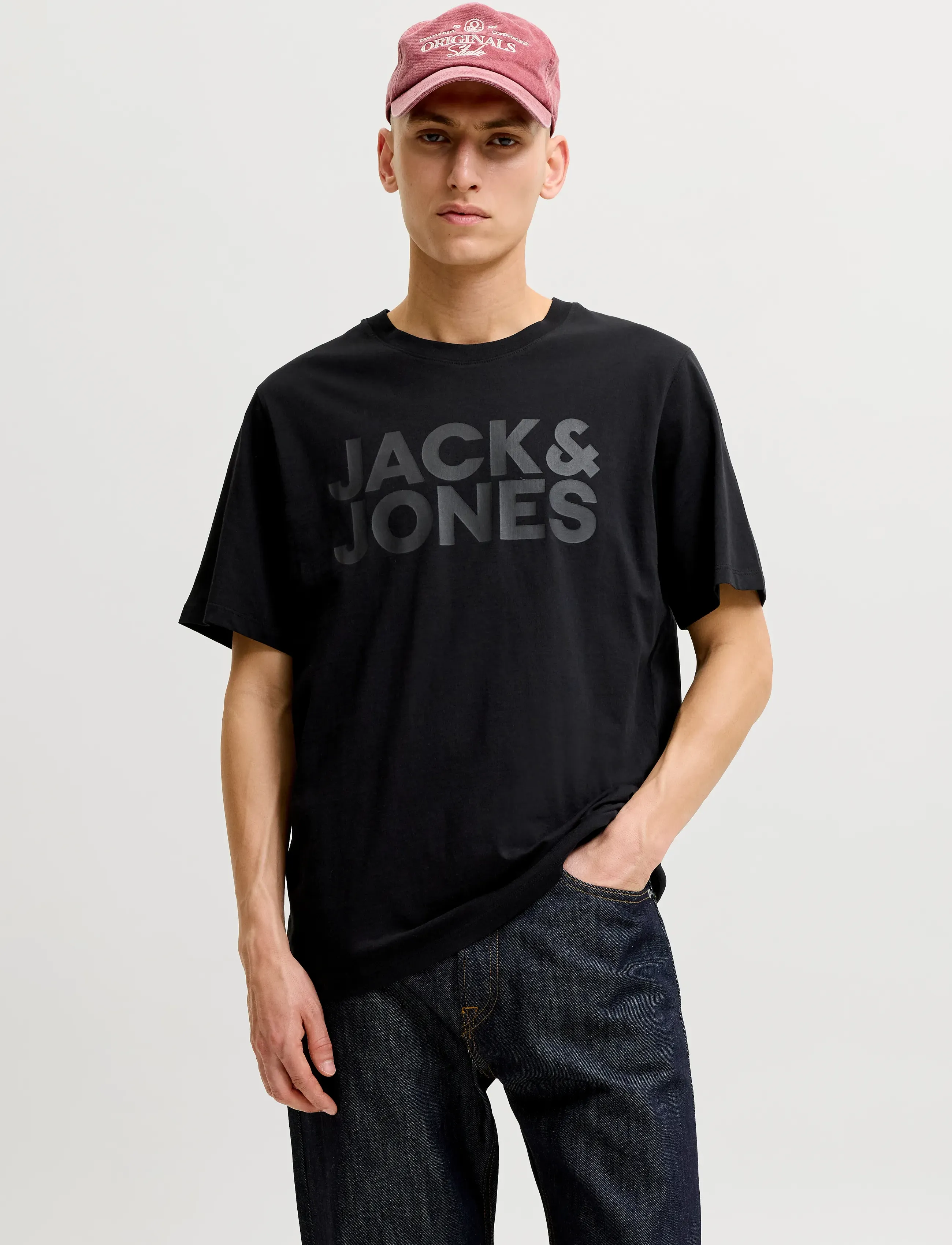 Jack & Jones JJECORP LOGO TEE SS O-NECK NOOS - T-särgid - BLACK / black