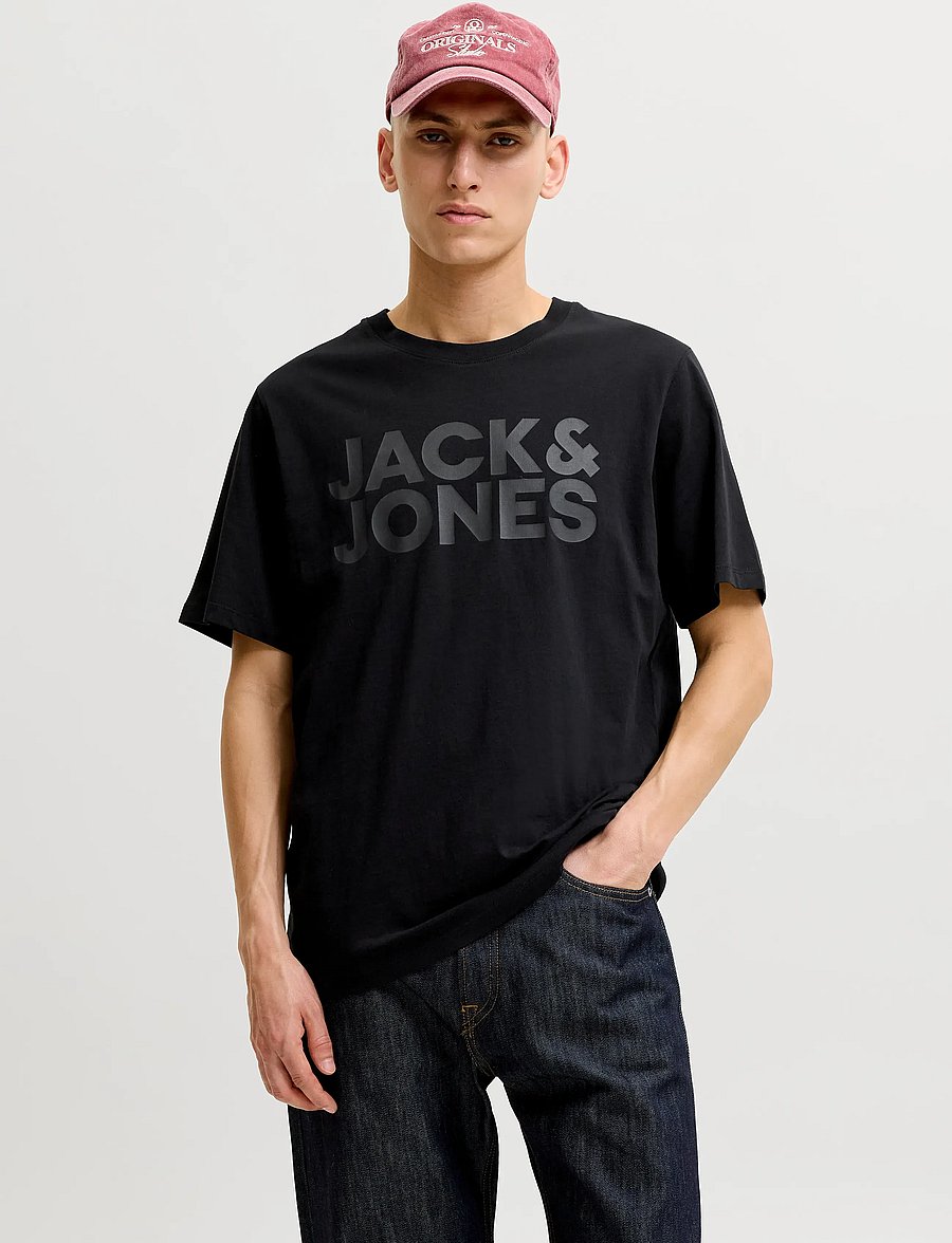 Jack & Jones - JJECORP LOGO TEE SS O-NECK NOOS - short-sleeved t-shirts - black - 0