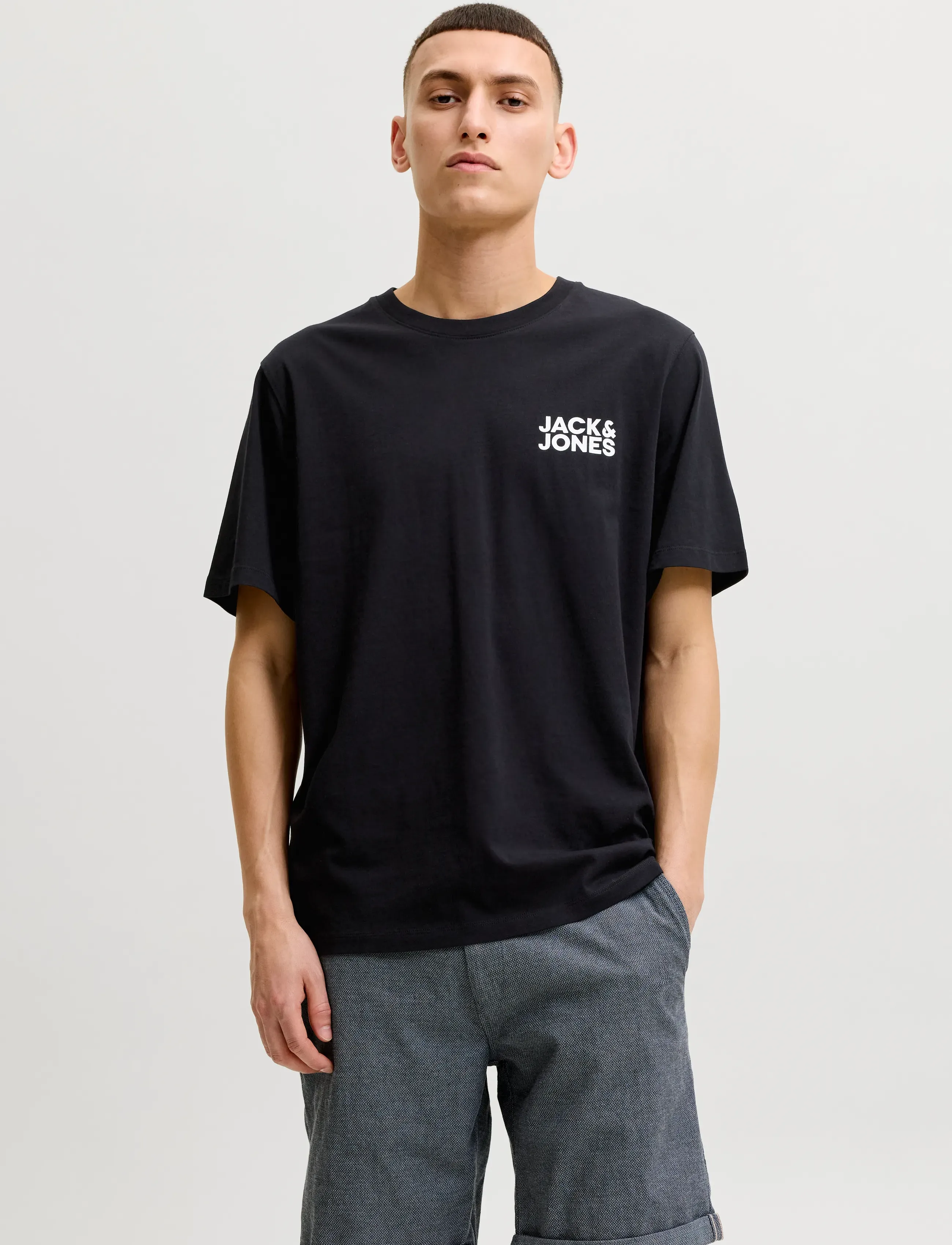 Jack & Jones JJECORP LOGO TEE SS O-NECK NOOS - T-särgid - BLACK / black
