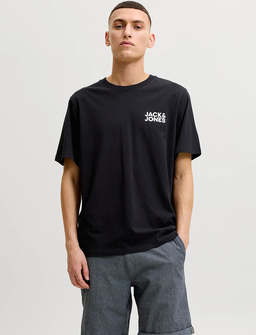 Jack & Jones - JJECORP LOGO TEE SS O-NECK NOOS - kurzärmelige t-shirts - black - 0