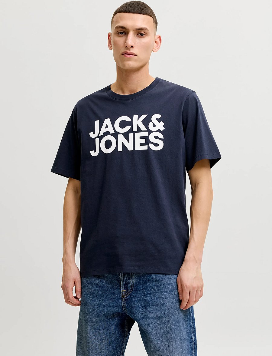 Jack & Jones - JJECORP LOGO TEE SS O-NECK NOOS - short-sleeved t-shirts - navy blazer - 0