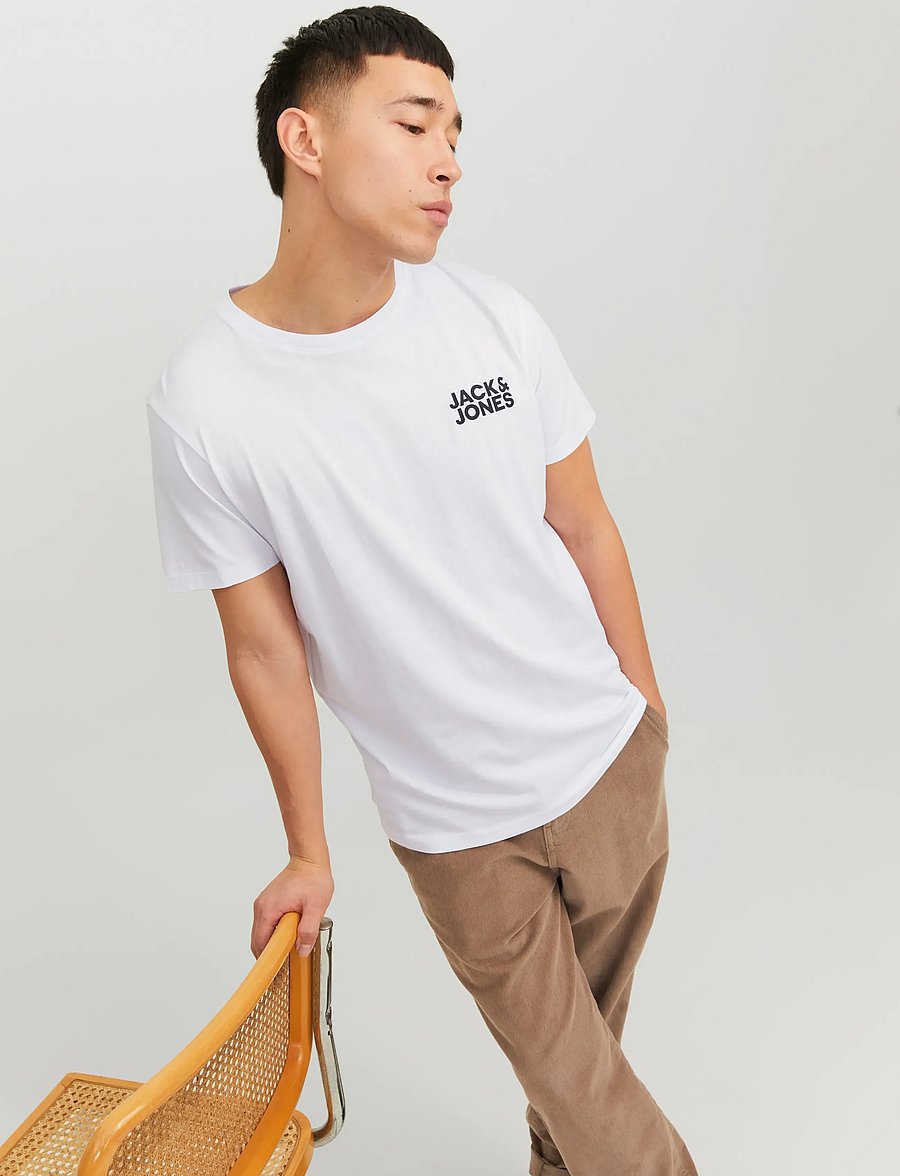 Jack & Jones - JJECORP LOGO TEE SS O-NECK NOOS - kurzärmelige t-shirts - white - 4