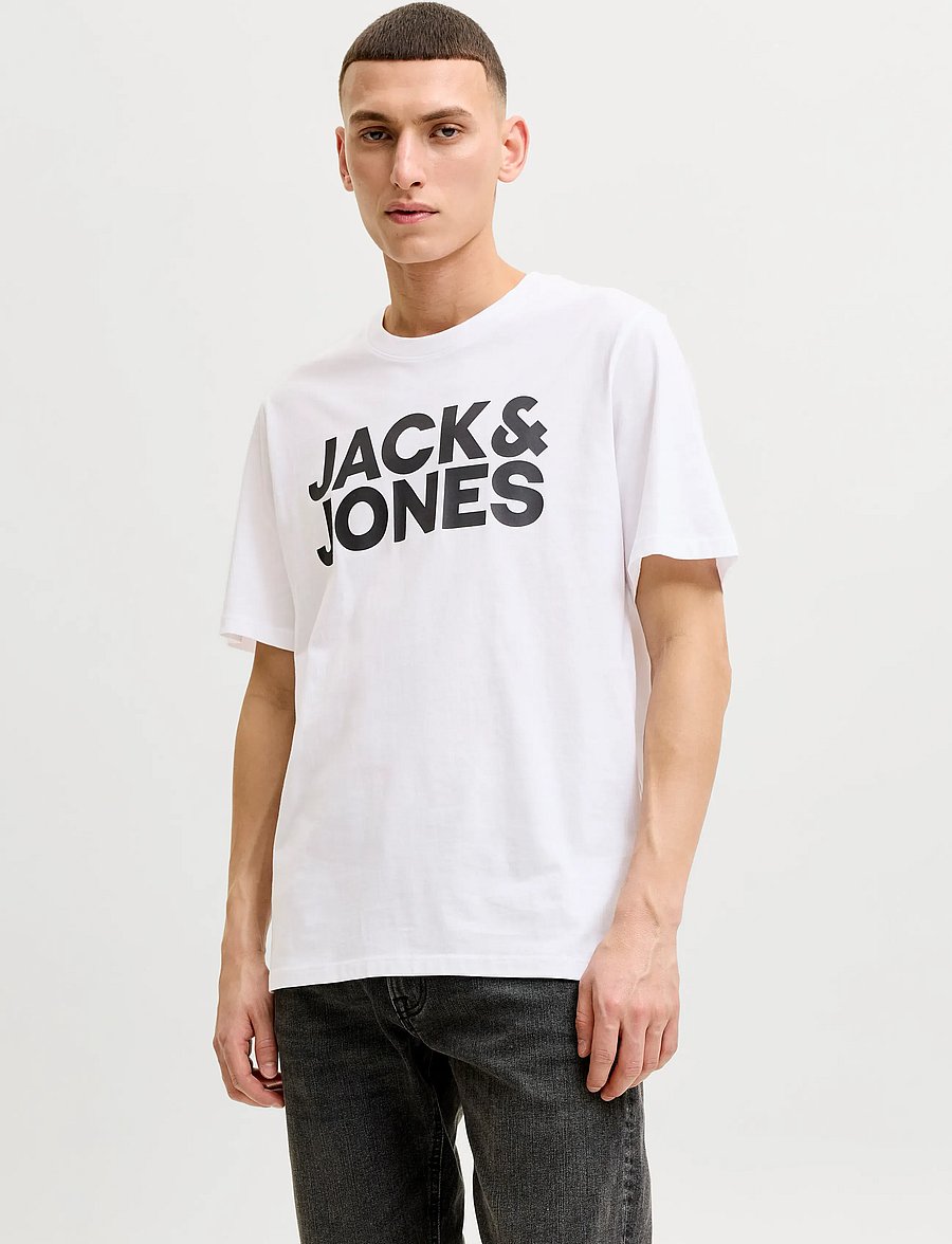 Jack & Jones - JJECORP LOGO TEE SS O-NECK NOOS - short-sleeved t-shirts - white - 0