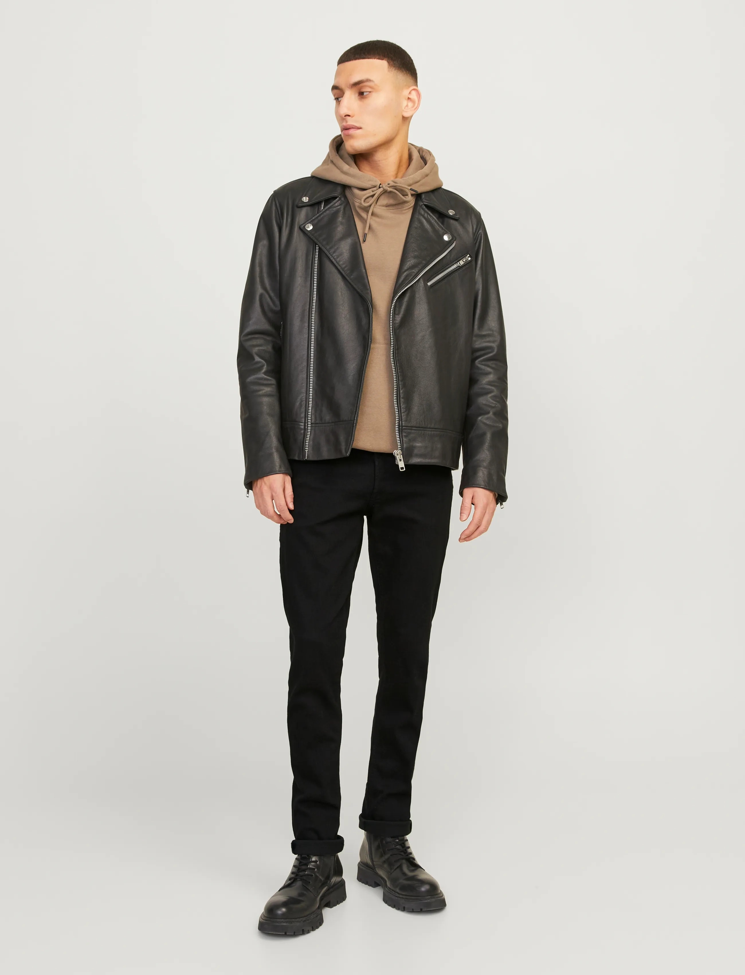 Jack & Jones - JJIGLENN JJORIGINAL CB 816 NOOS - prigludę džinsai - black denim - 0