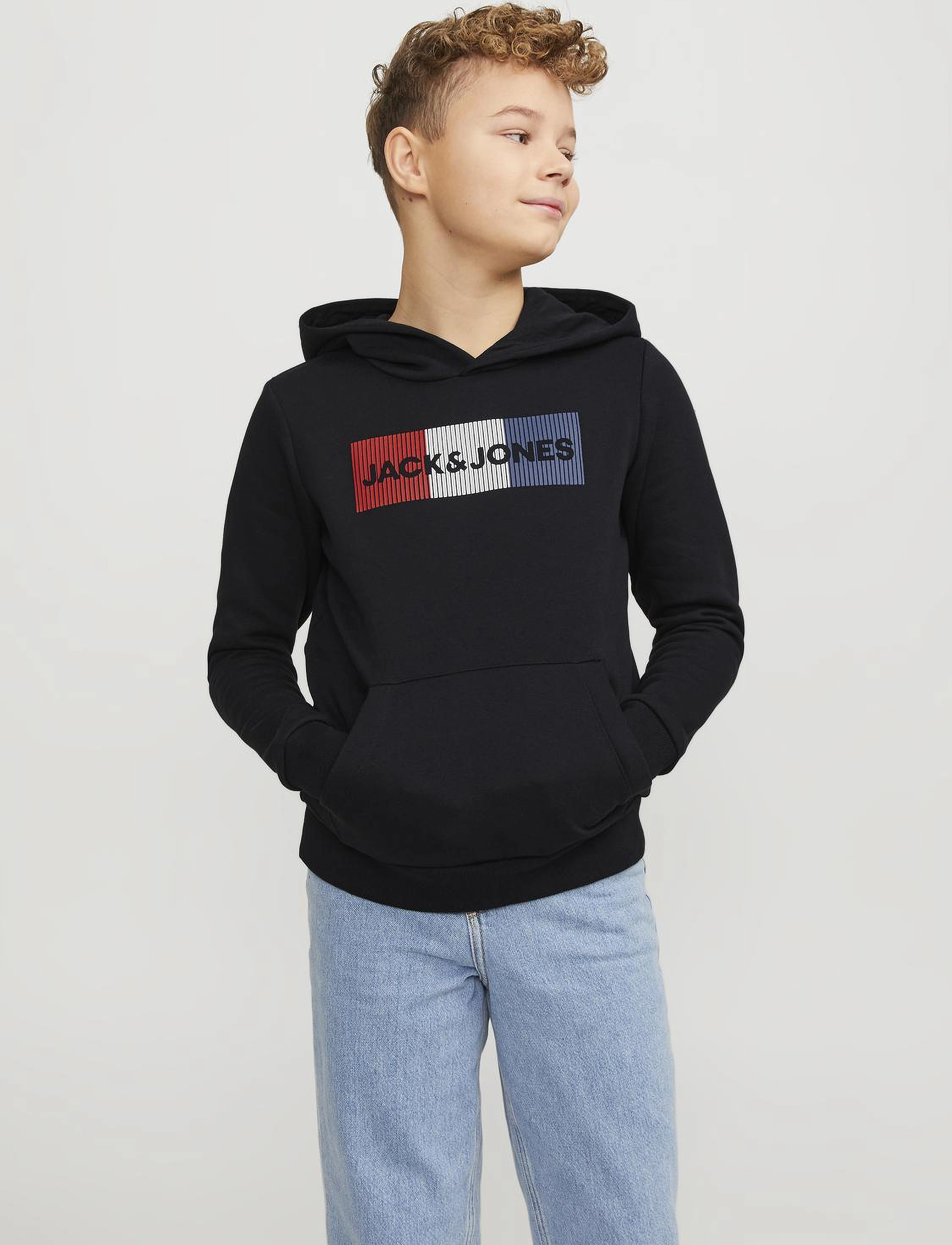 Jack & Jones - JJECORP LOGO SWEAT HOOD JNR - black - 2