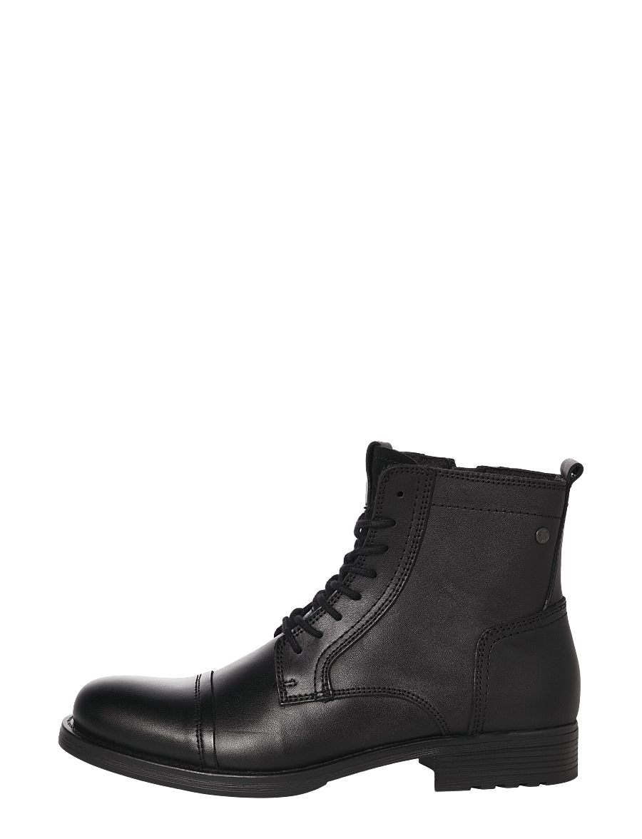 Jack & Jones - JFWRUSSEL LEATHER ANTHRACITE 19 LN - støvler med snøre - anthracite - 1