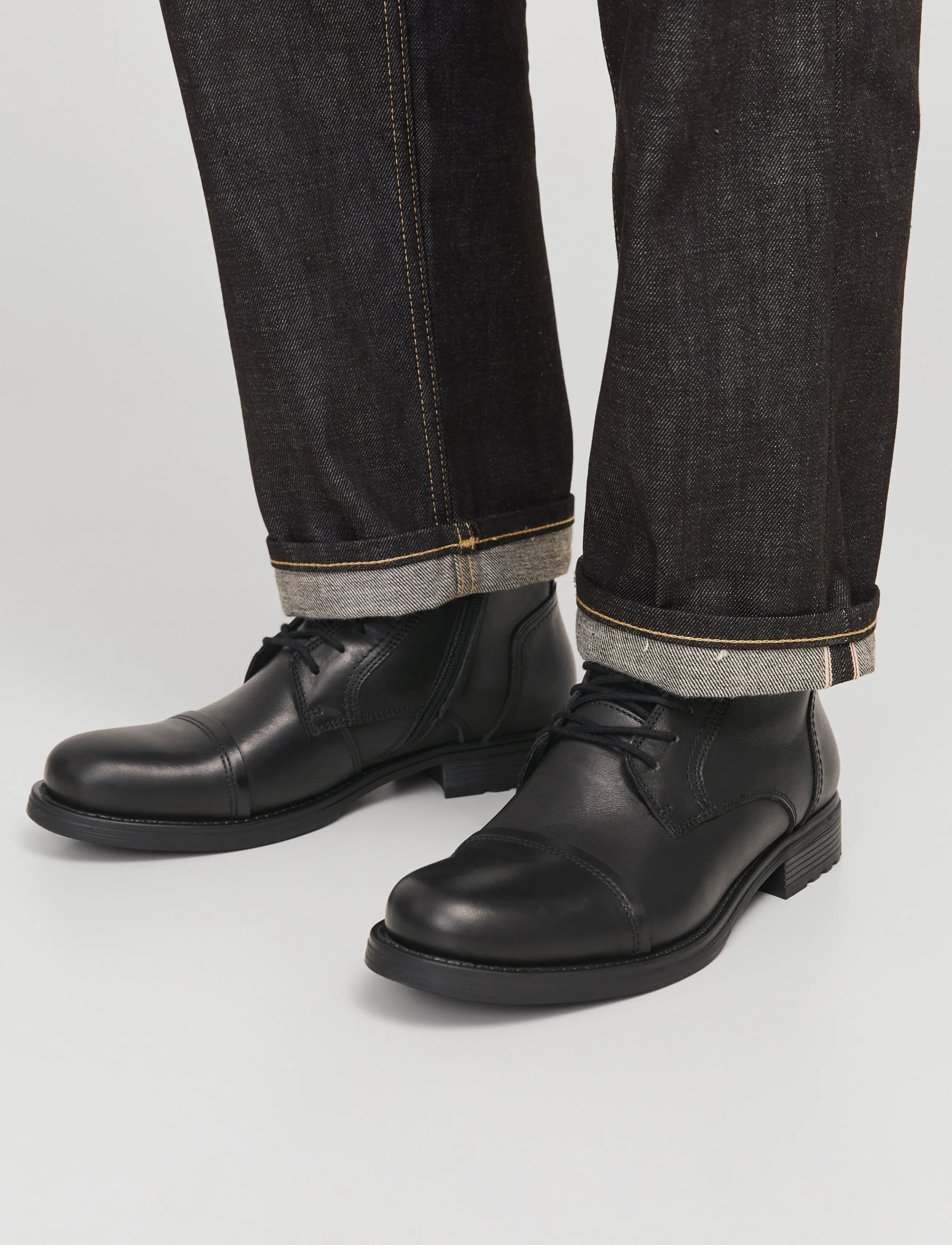 Jack & Jones JFWRUSSEL LEATHER ANTHRACITE 19 LN - Kollektioner - ANTHRACITE / grey