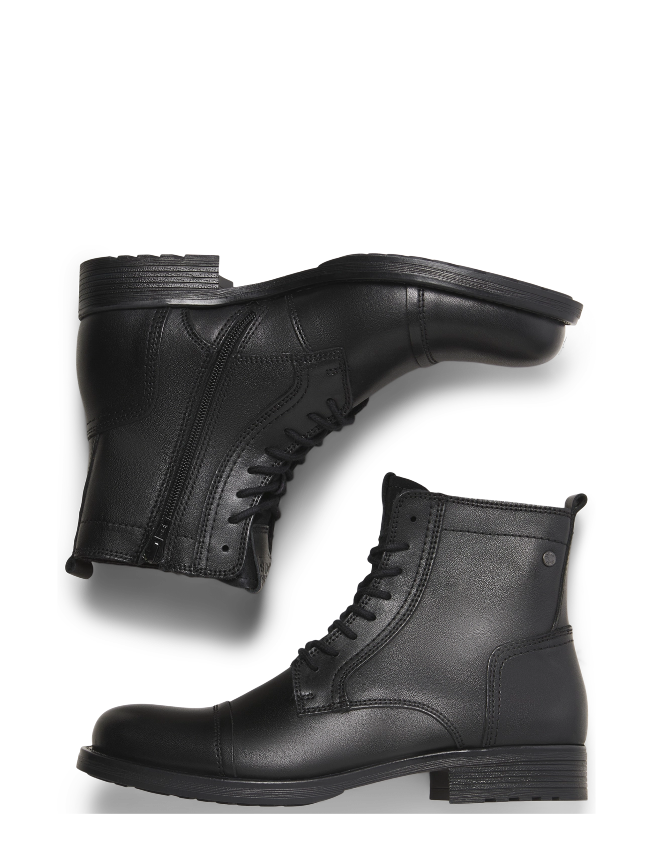 Jack & Jones - JFWRUSSEL LEATHER ANTHRACITE 19 LN - anthracite - 2