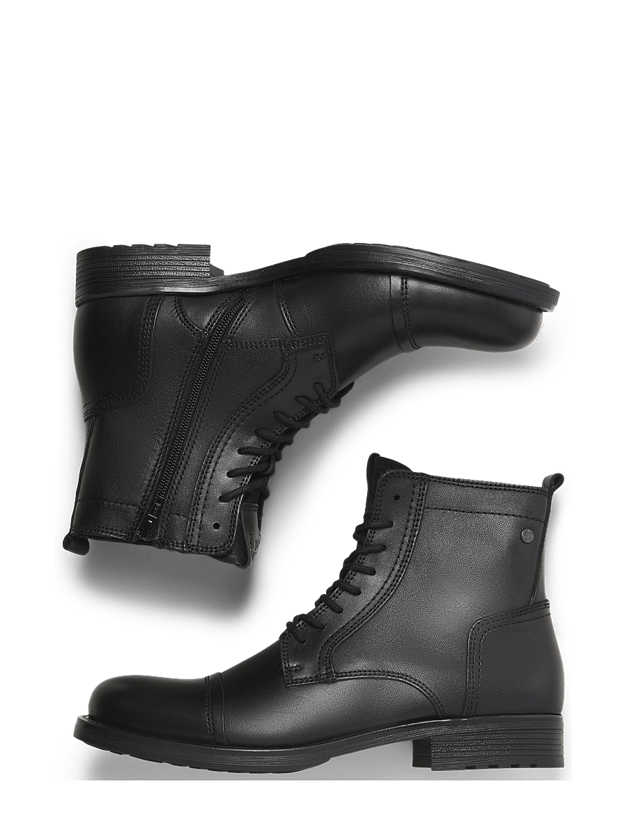 Jack & Jones - JFWRUSSEL LEATHER ANTHRACITE 19 LN - støvler med snøre - anthracite - 2