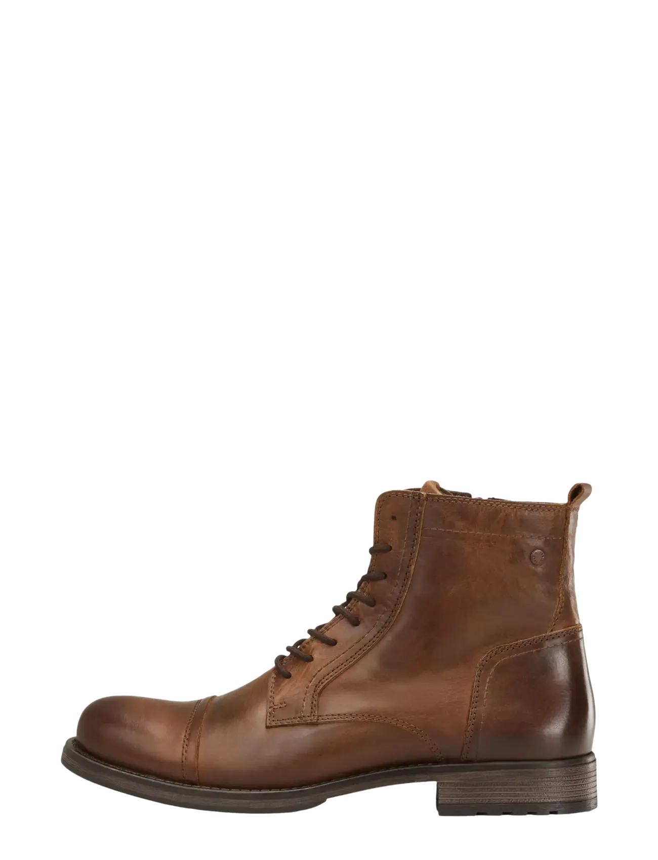 Jack & Jones JFWRUSSEL LEATHER COGNAC 19 LN - Støvler med snøre - COGNAC / brown
