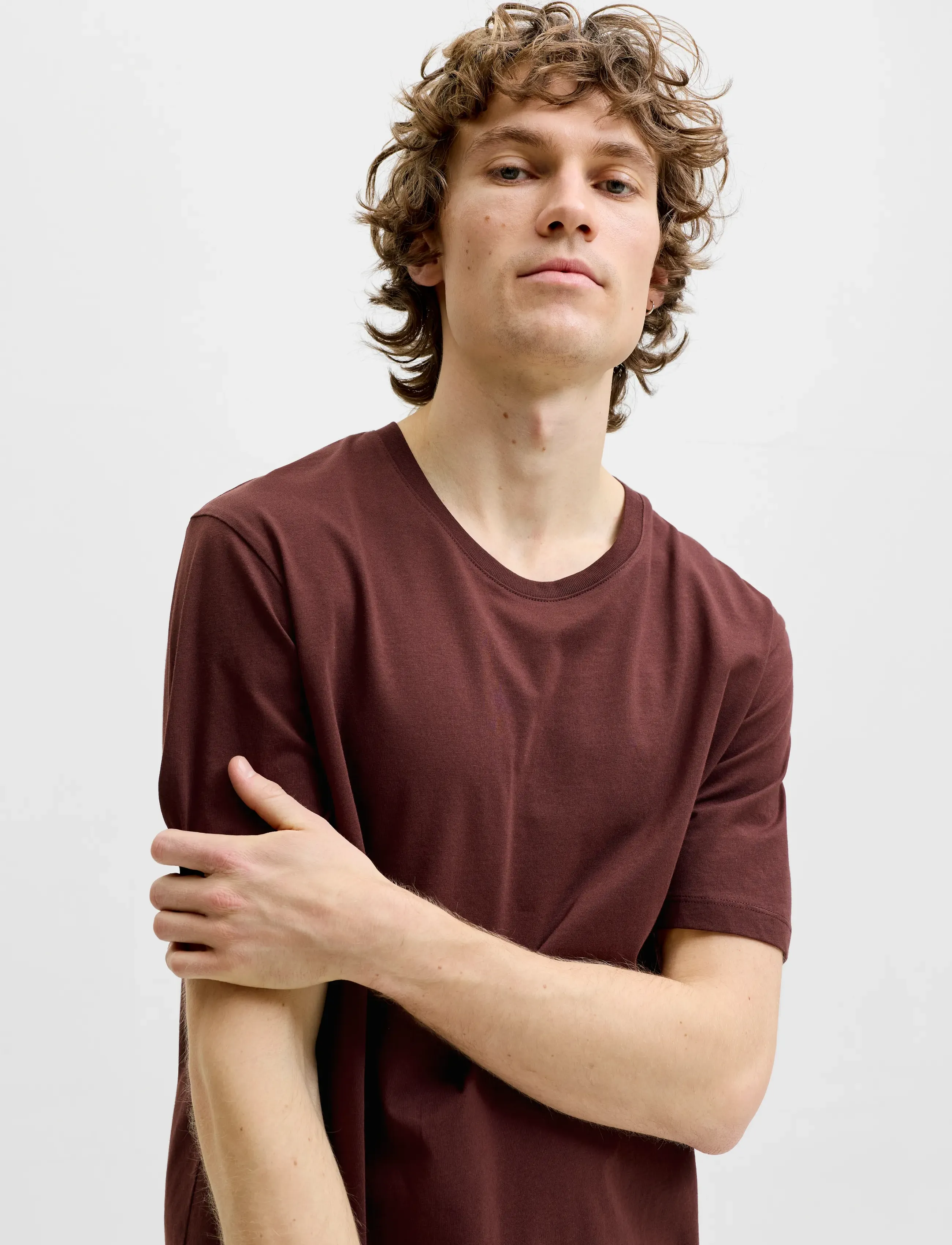 Jack & Jones - JJEORGANIC BASIC TEE SS O-NECK NOOS - lühikeste varrukatega t-särgid - bitter chocolate - 5