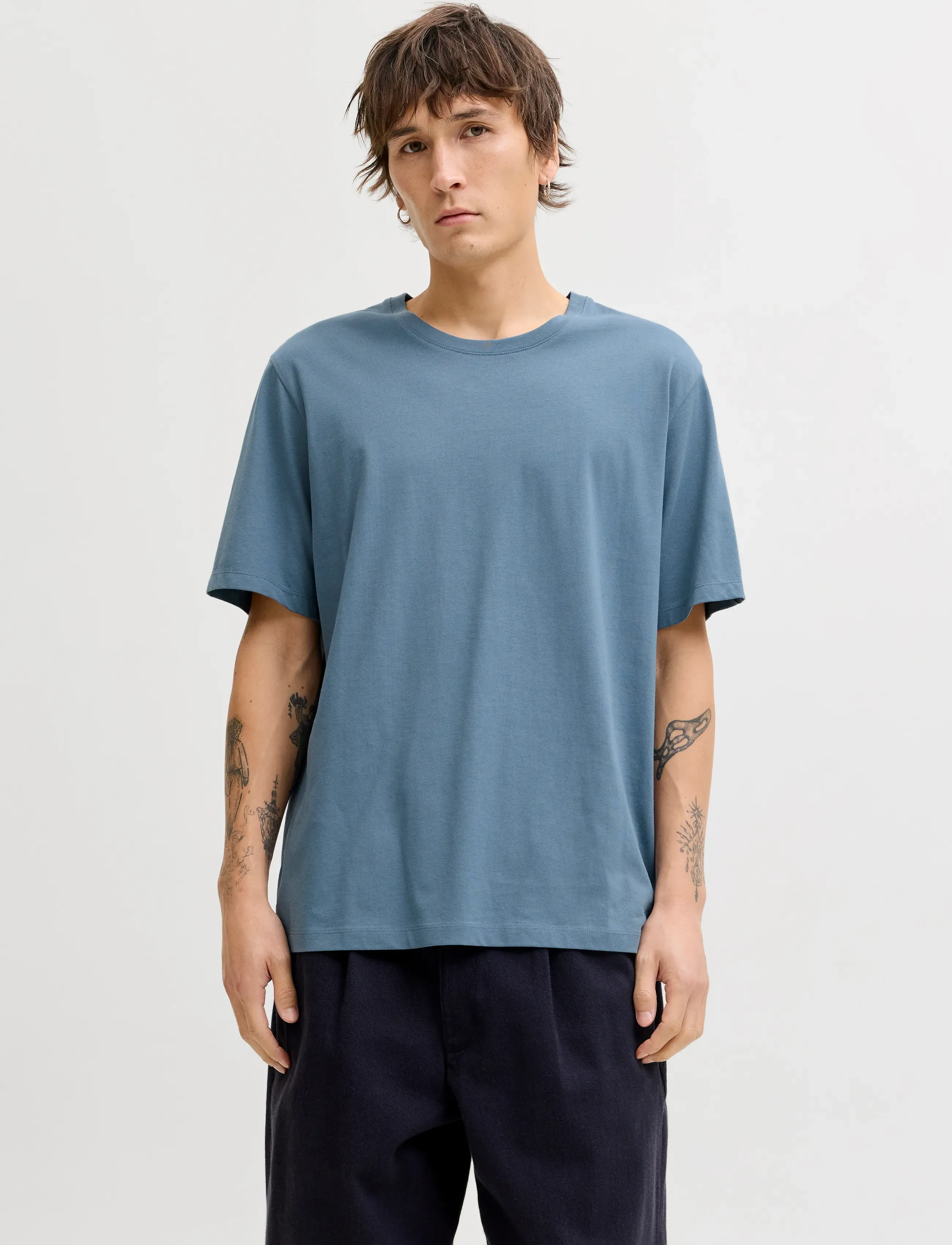 Jack & Jones JJEORGANIC BASIC TEE SS O-NECK NOOS - Tøj - BLUE MIRAGE / blue