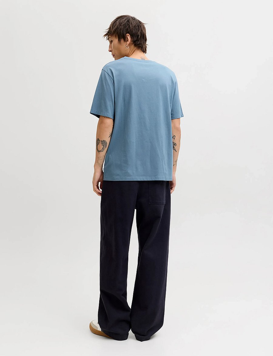 Jack & Jones - JJEORGANIC BASIC TEE SS O-NECK NOOS - kurzärmelig - blue mirage - 3